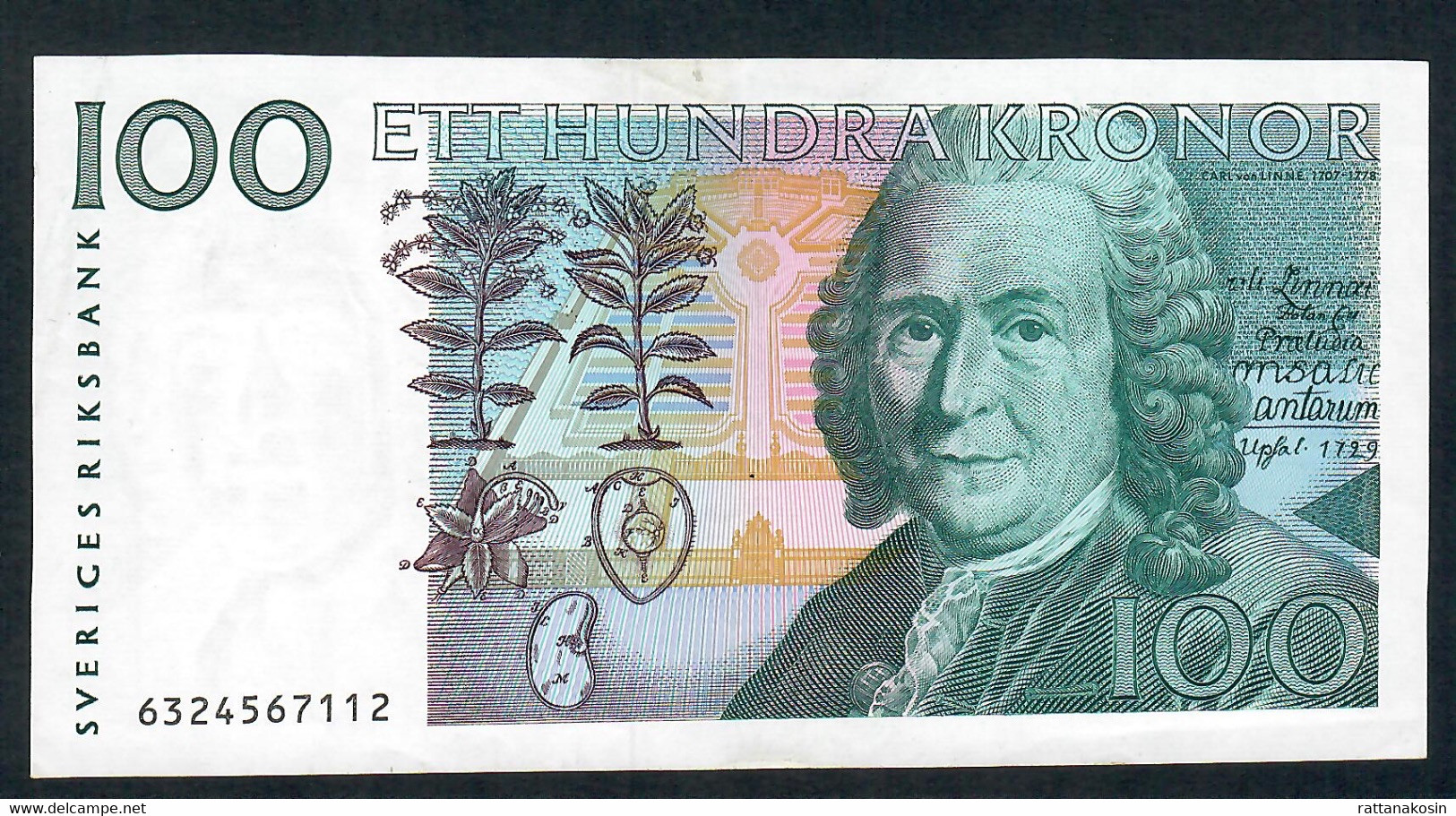 SWEDEN P57a 100KRONOR 1986  XF NO P.h. - Suède