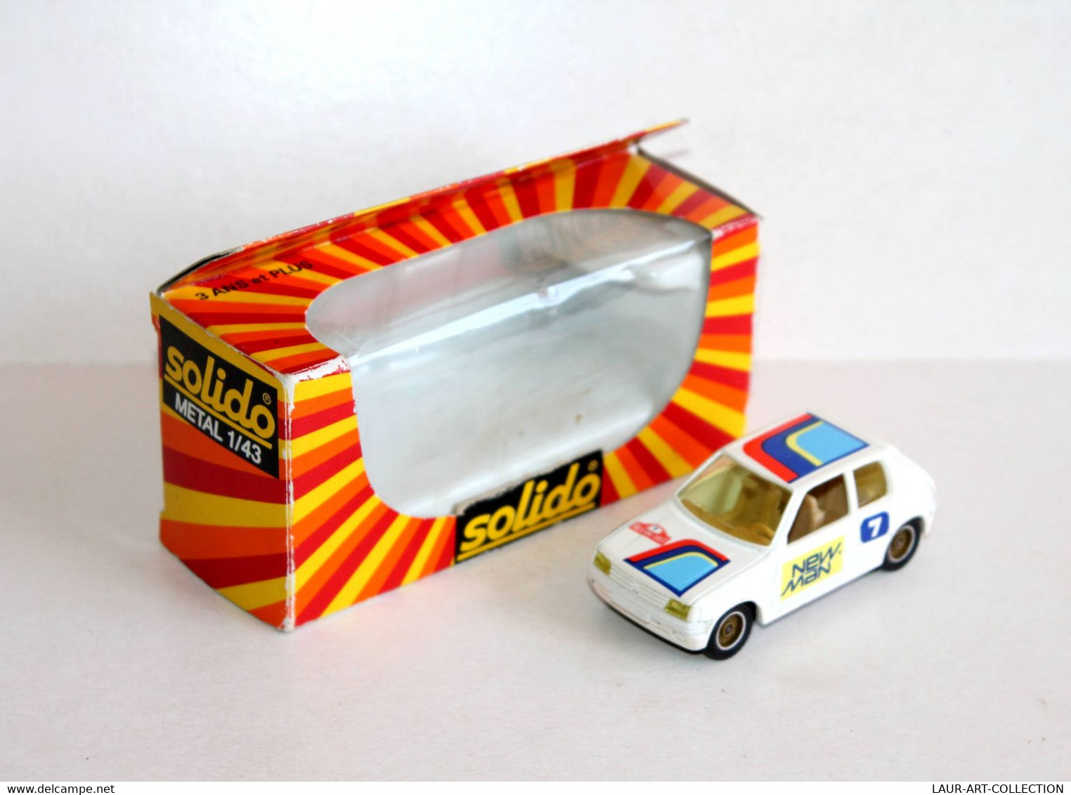 SOLIDO METAL, PEUGEOT 205 GTI MINIATURE 1/43 VOITURE TOURISME RALLYE MONTE-CARLO - MODELE REDUIT DE COLLECTION (2502.58) - Solido