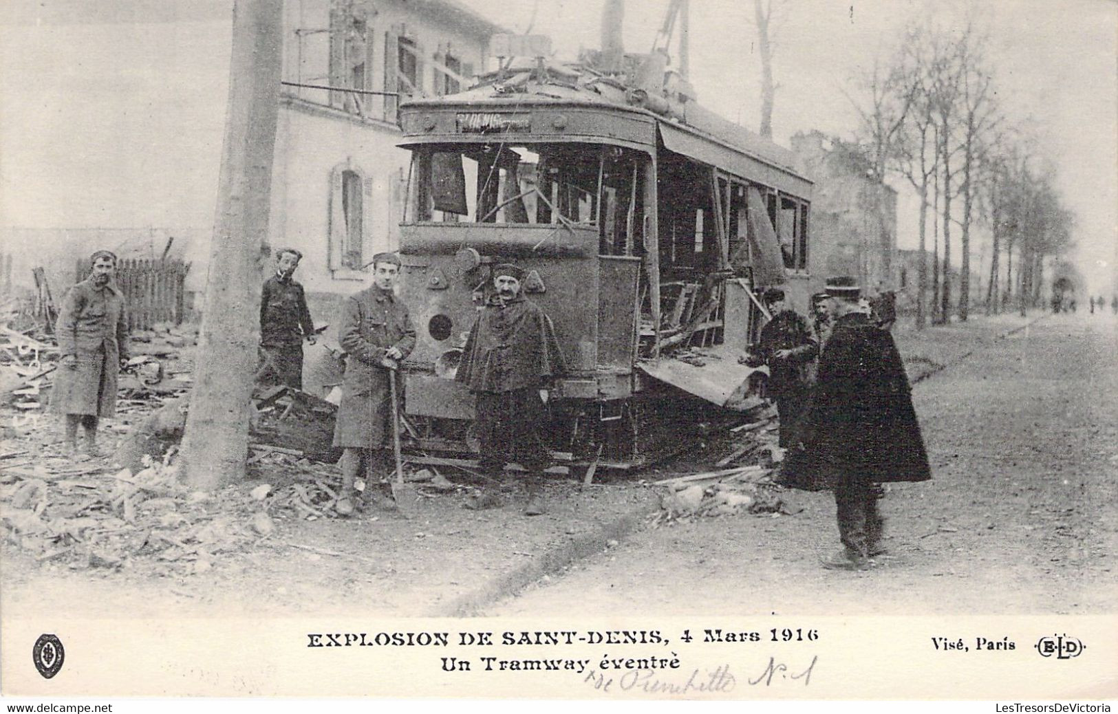 FRANCE - 93 - Explosion De Saint Denis - 4 Mars 1916 - Un Tramway éventré - ELD - Carte Postale Ancienne - Saint Denis