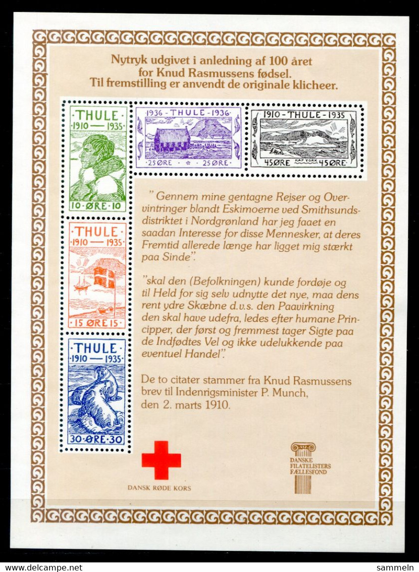 GRÖNLAND-THULE Neudruck 1979, Klischee 8, New Print, Réimpression - GREENLAND / GROENLAND - Thule