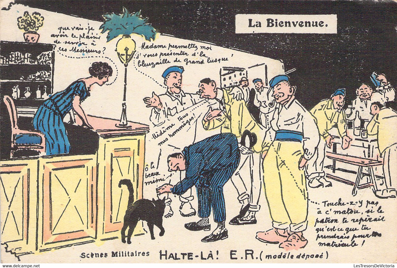 HUMOUR MILITARIA - Scènes Militaires - La Bienvenue - Carte Postale Ancienne - Humoristiques