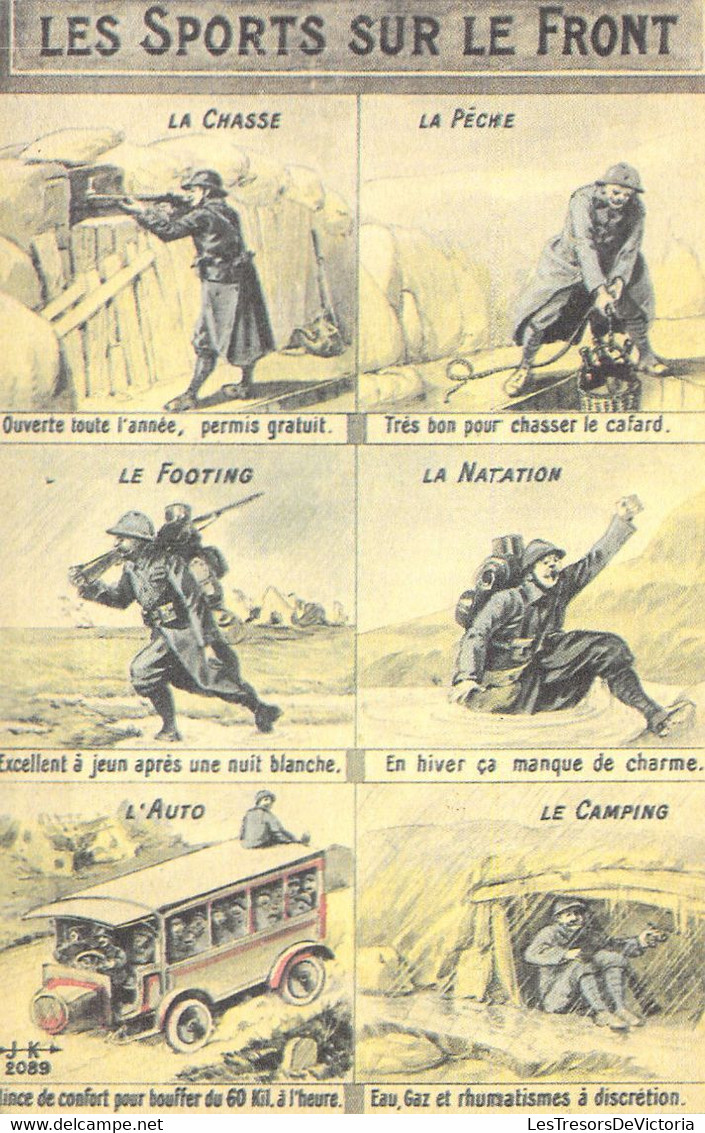 MILITARIA - Les Sports Sur Le Front - Humour - Carte Postale Ancienne - Humor