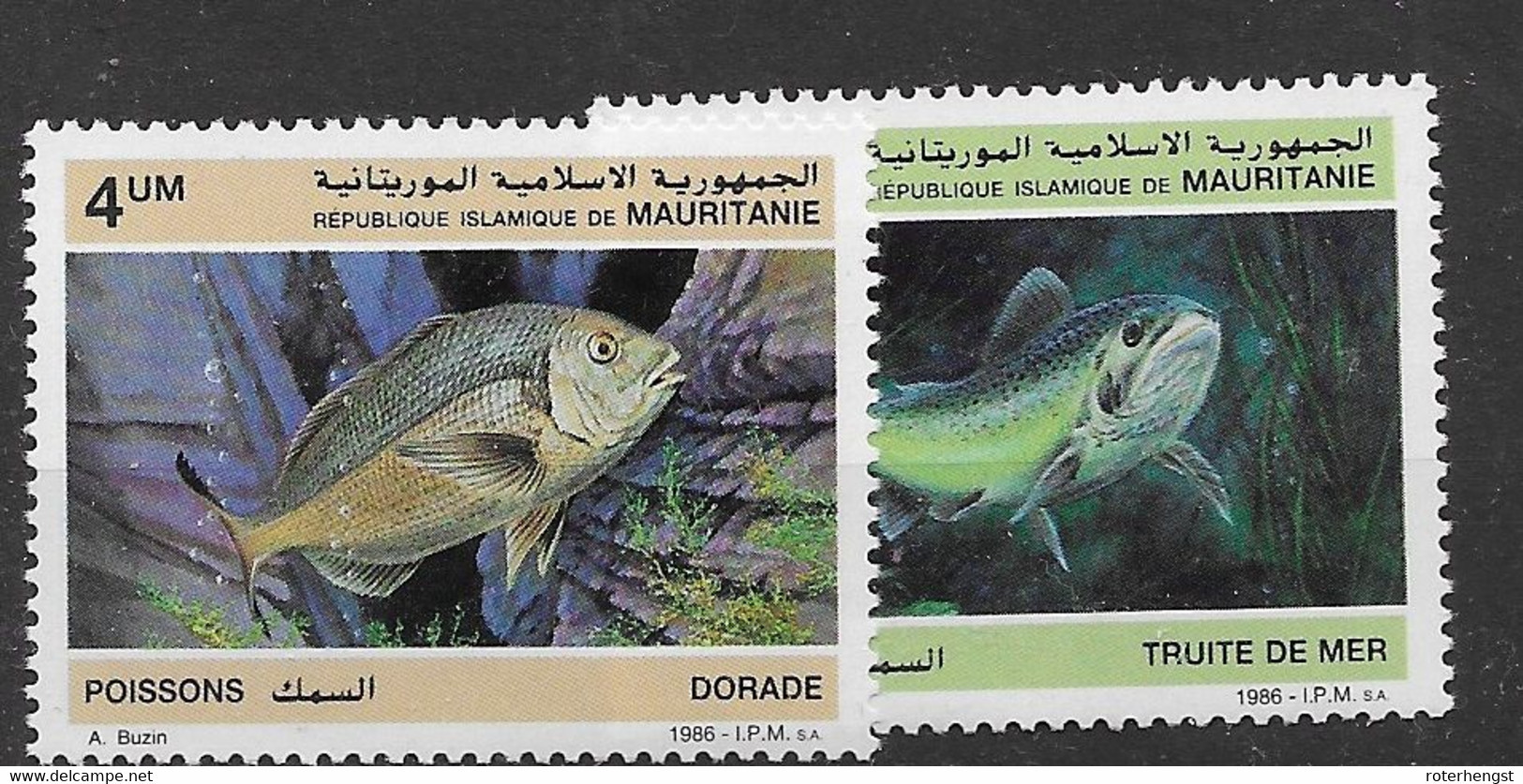 Mauritania Fish Set Mnh ** 5.7 Euros 1986 - Mauritanie (1960-...)