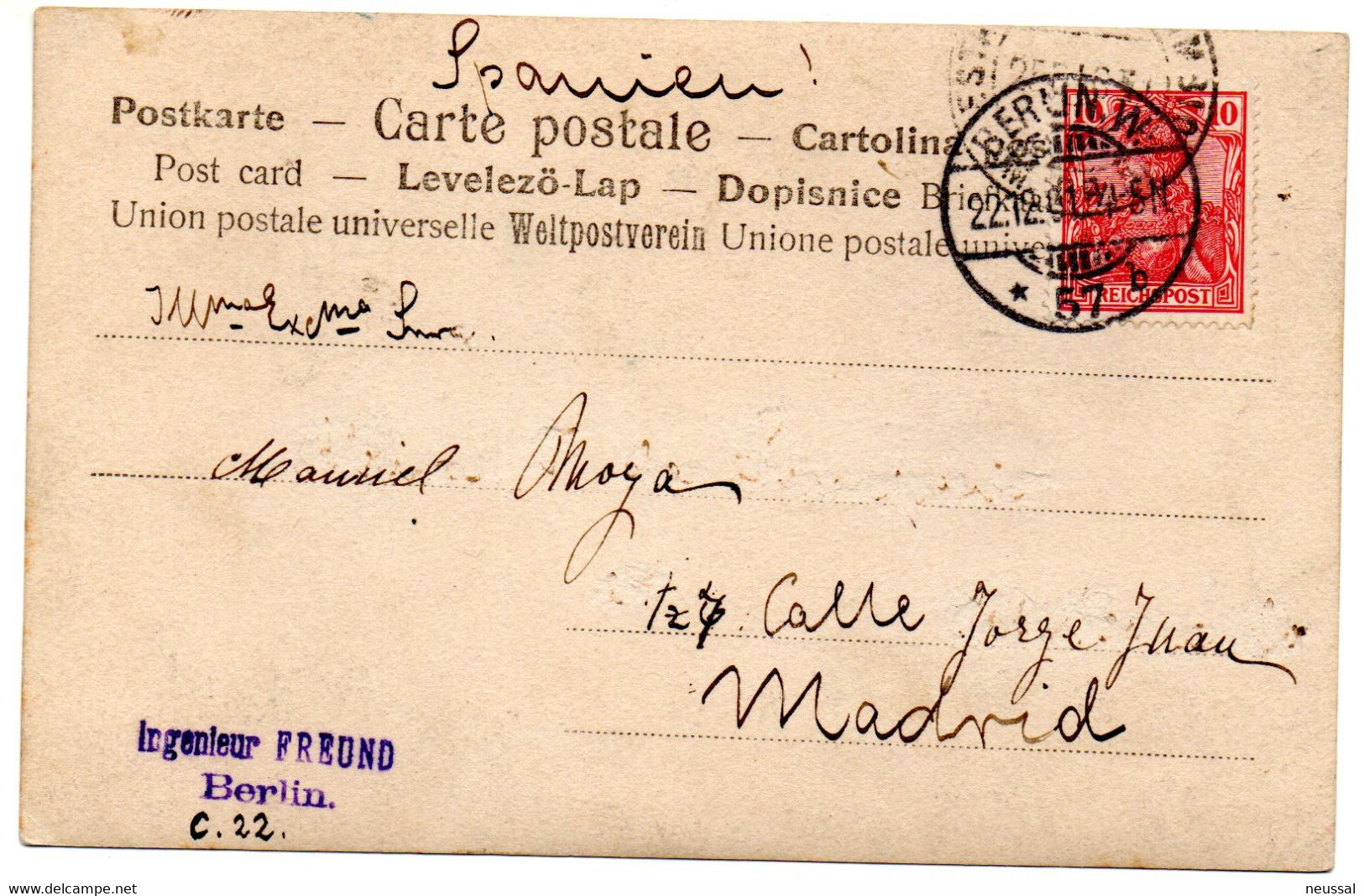 Postal Circulada De 1901 Entrada A Una Mina  St .tome. - Sao Tome Et Principe