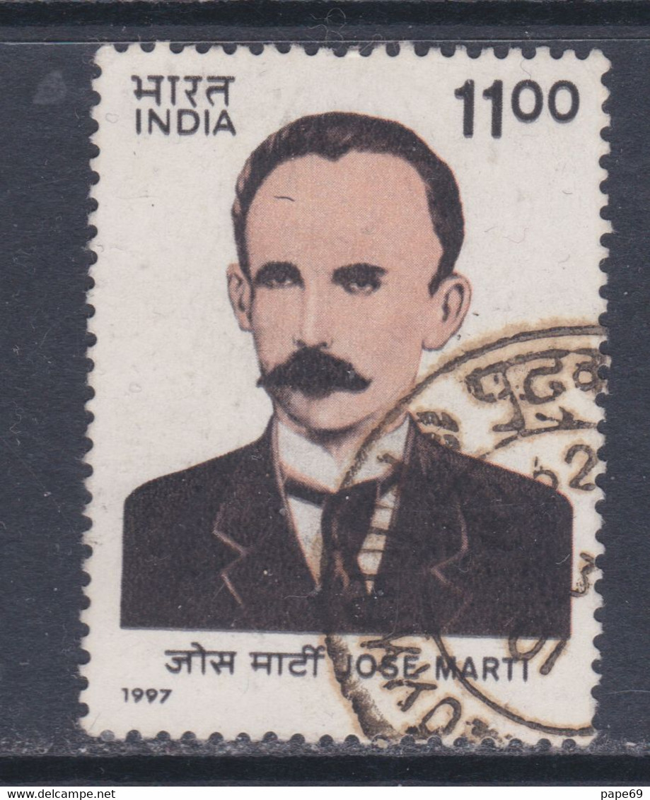 Inde N° 1309 O : Hommage à José Marti, Oblitéré, TB - Used Stamps