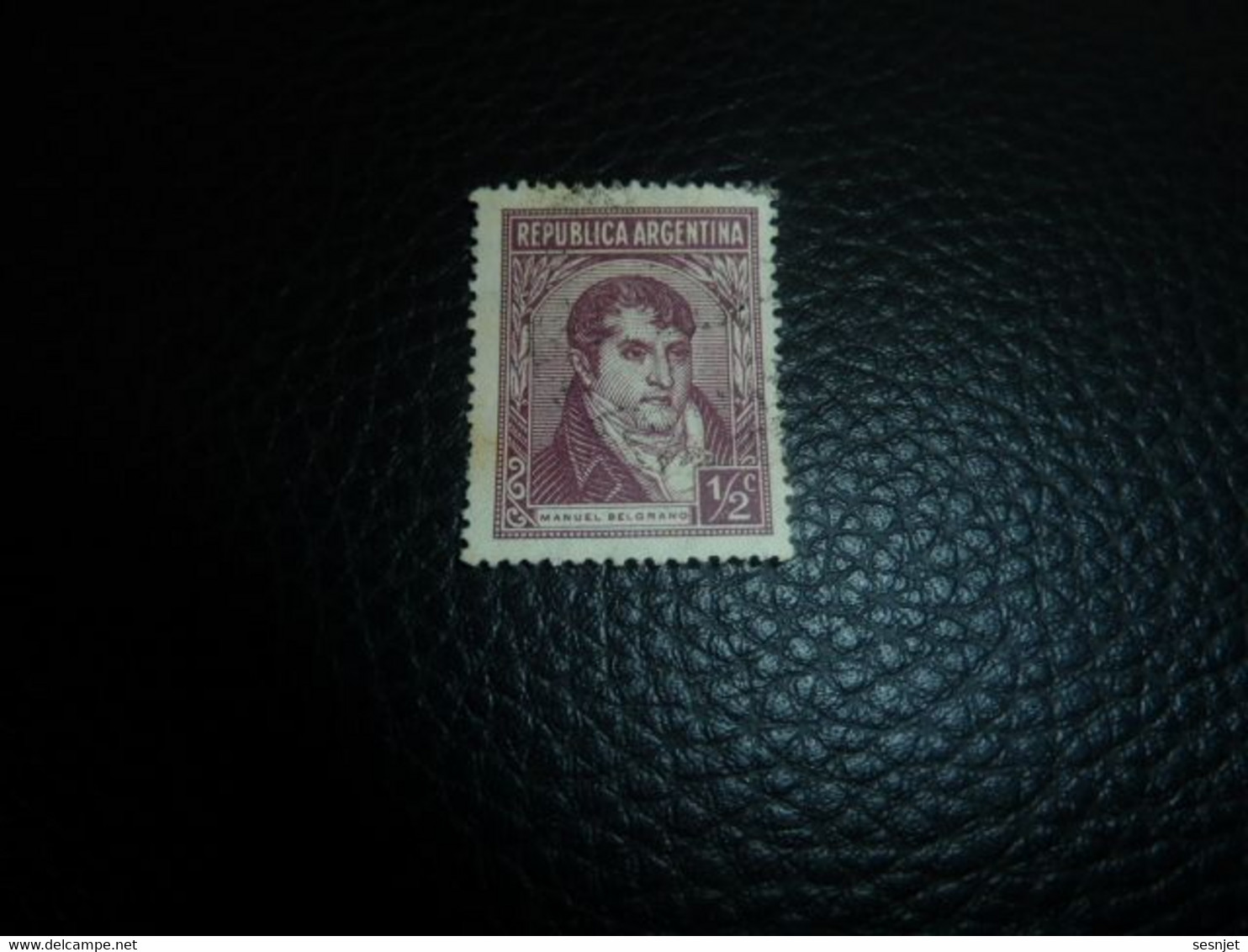 Republica Argentina - Général Manuel Belgrano - 1/2 C - Yt 363 - Violet-brun - Oblitéré - Année 1935 - - Used Stamps