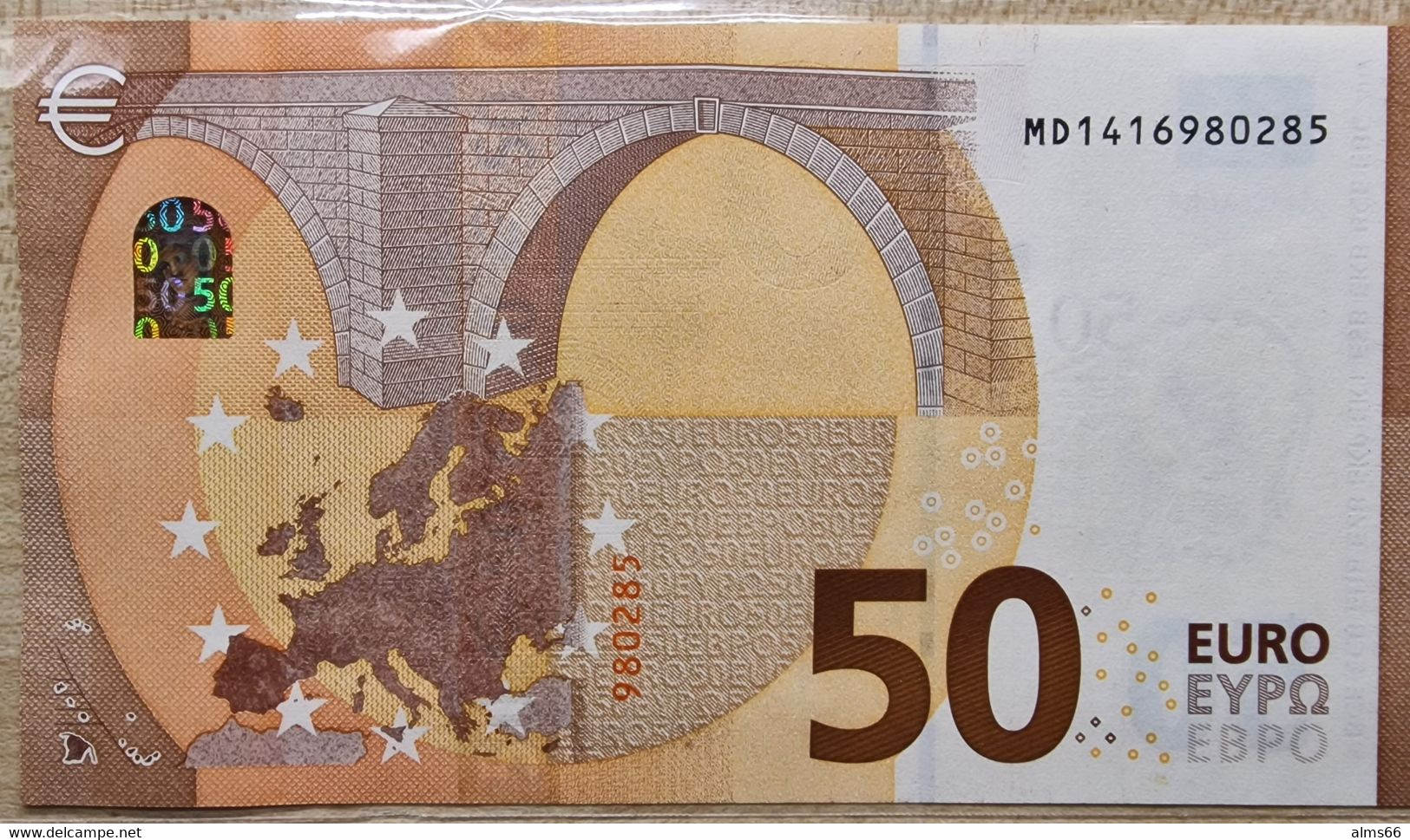 EuronotesK FREE SHIPPING 50 Euro 2017 UNC < MD >< M006 > Portugal - Draghi - 50 Euro