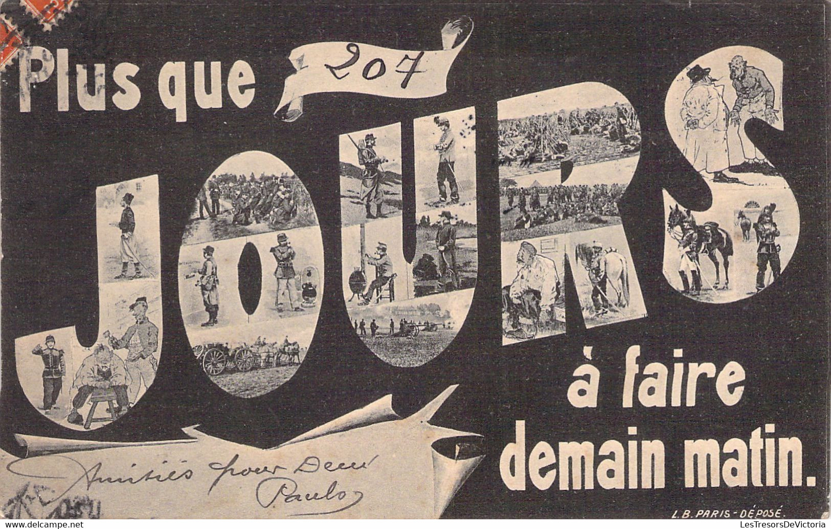 Militaria - Autres - Plus Que 207 Jours à Faire Demain Matin  - Carte Postale Ancienne - Other & Unclassified