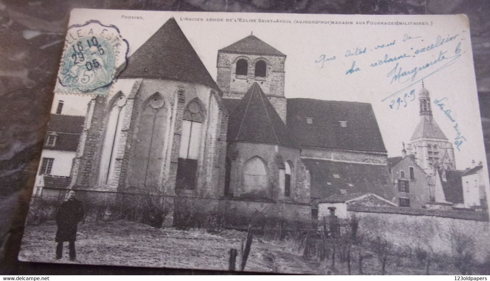 77 PROVINS ANCIEN ABSIDE SAINT AYOUL AUJOURDHUI MAGASIN AUX FOURRAGERES MILITAIRES - Provins