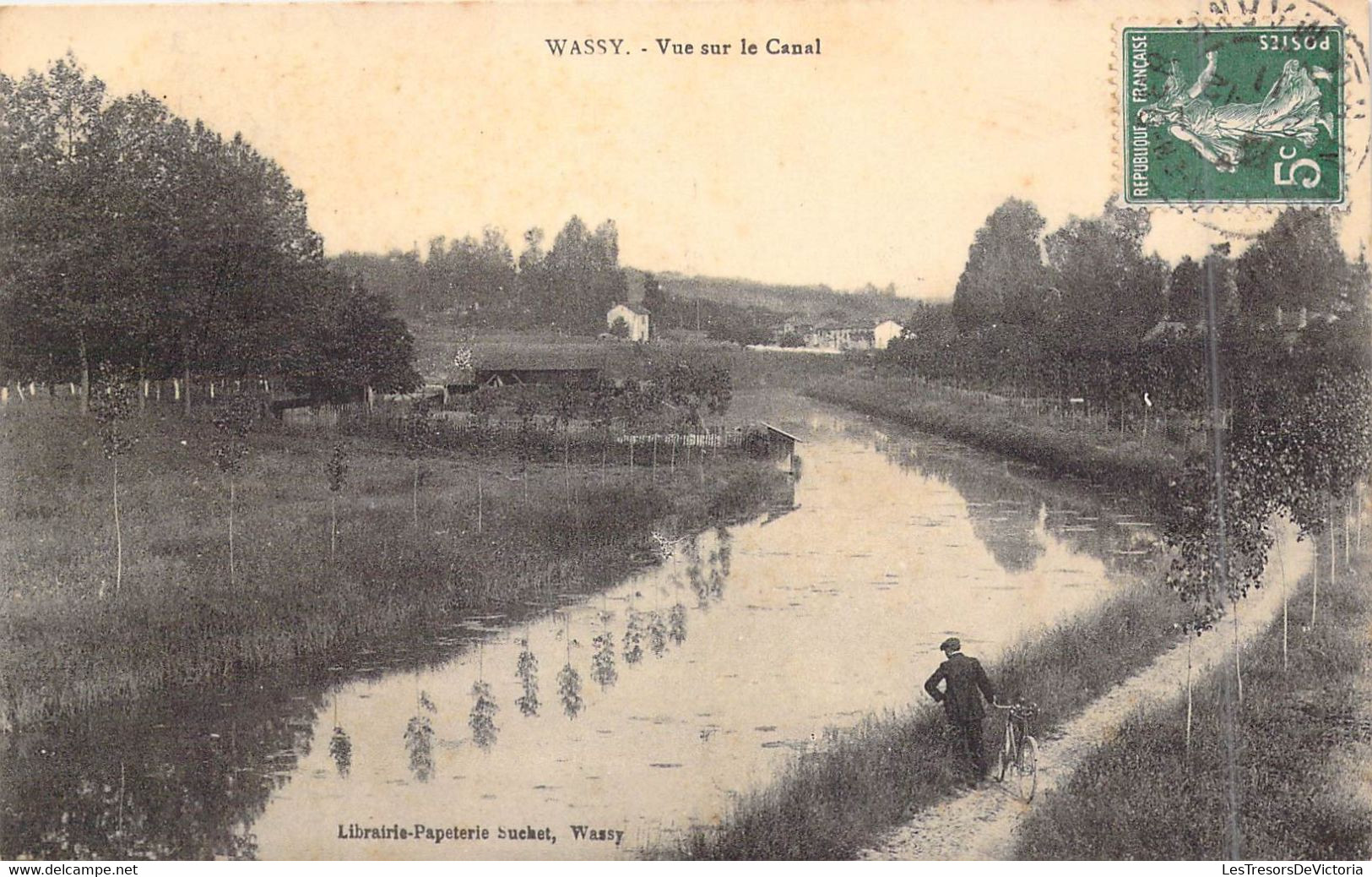 FRANCE - 52 - Wassy - Vue Sur Le Canal - Libraire-Papeterie Suchet - Carte Postale Ancienne - Wassy