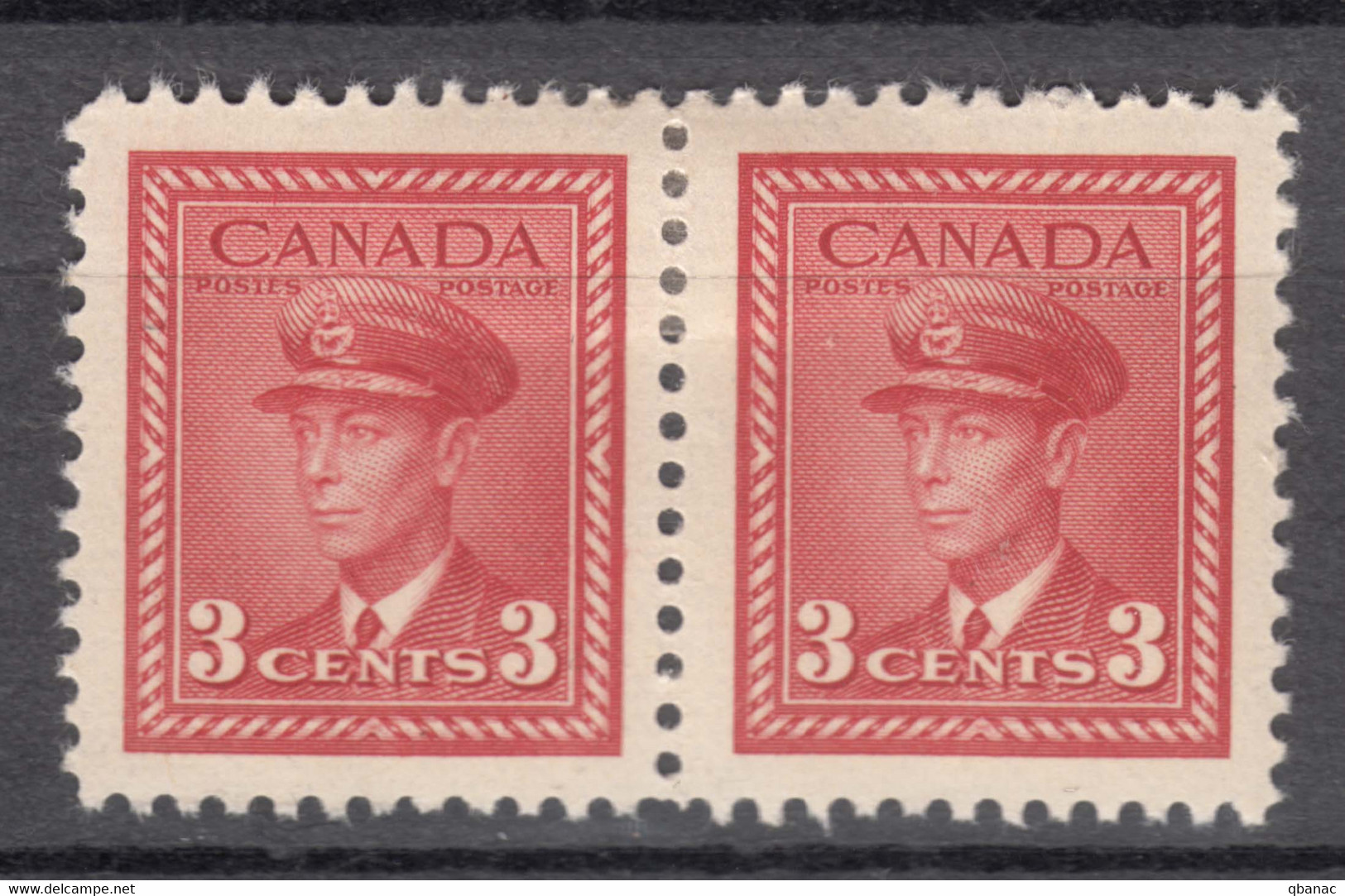 Canada 1942 Mi#218 Mint Hinged Pair - Neufs