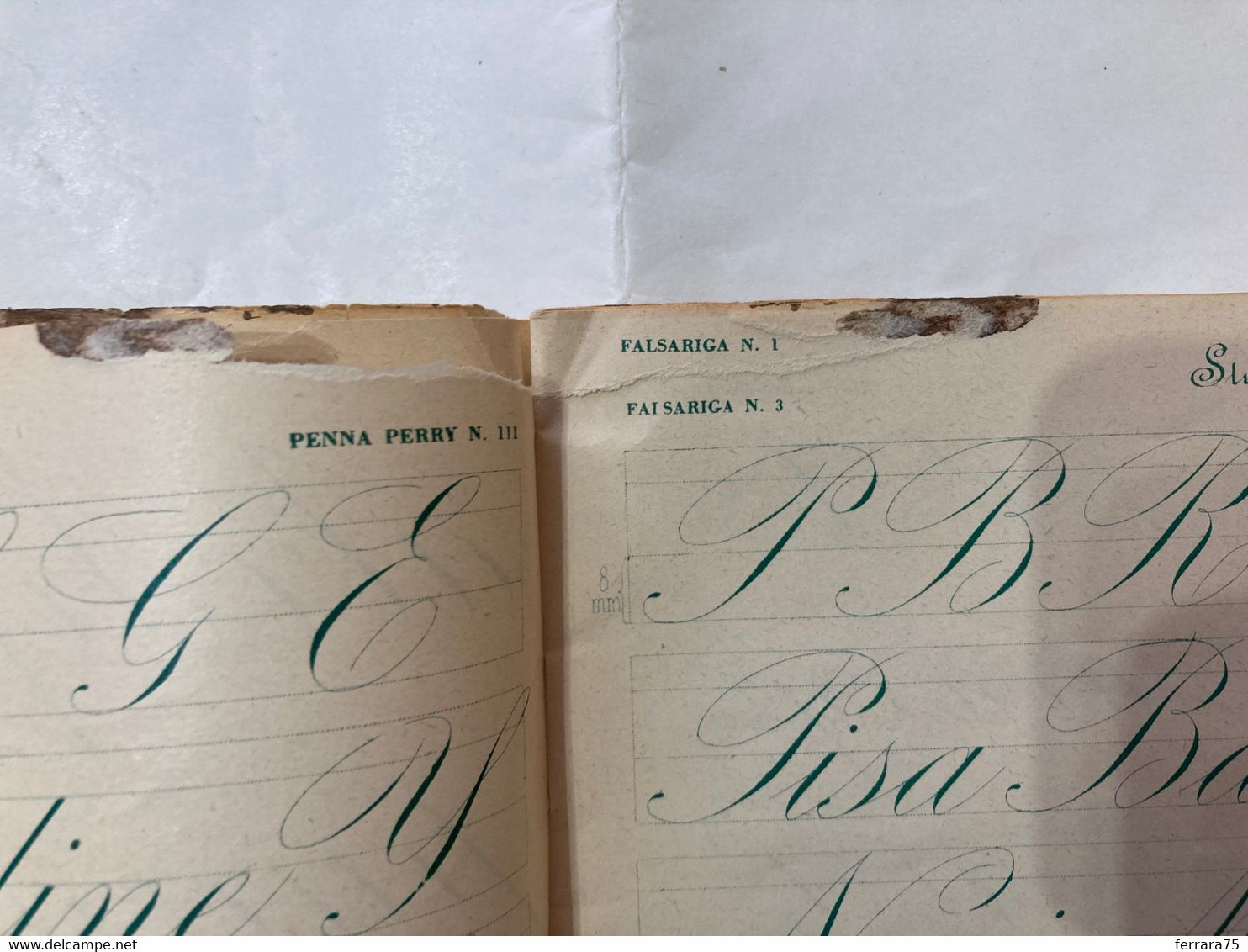 LAMANNA MODELLI DI CALLIGRAFIA SCRITTURA INGLESE 4°REGGIMENTO ALPINI 1933. - Teenagers