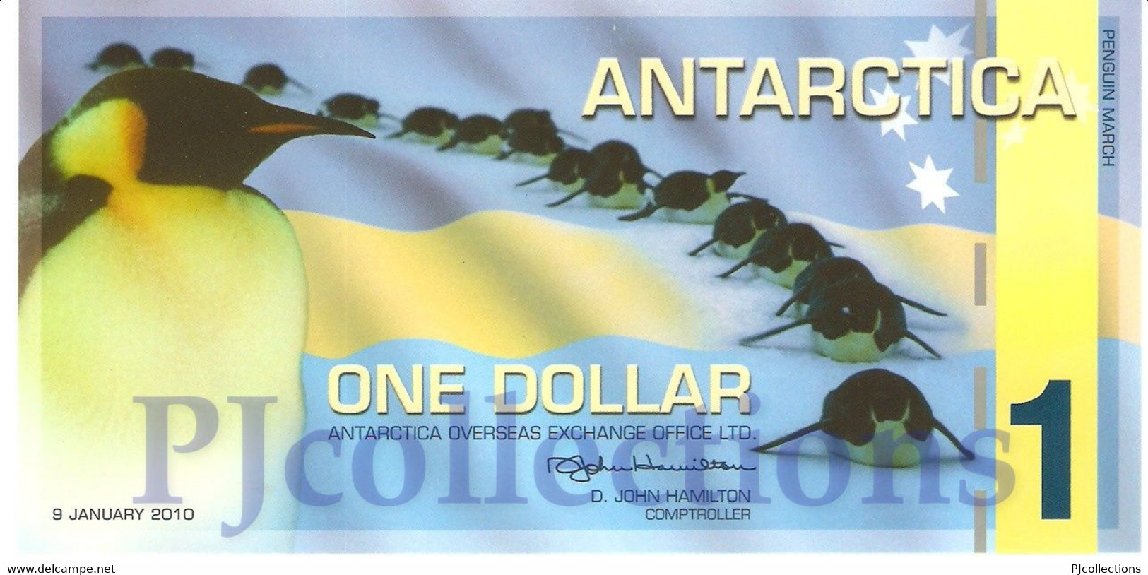 ANTARCTICA 1 DOLLAR 2010 PICK NL POLYMER UNC - Altri – America