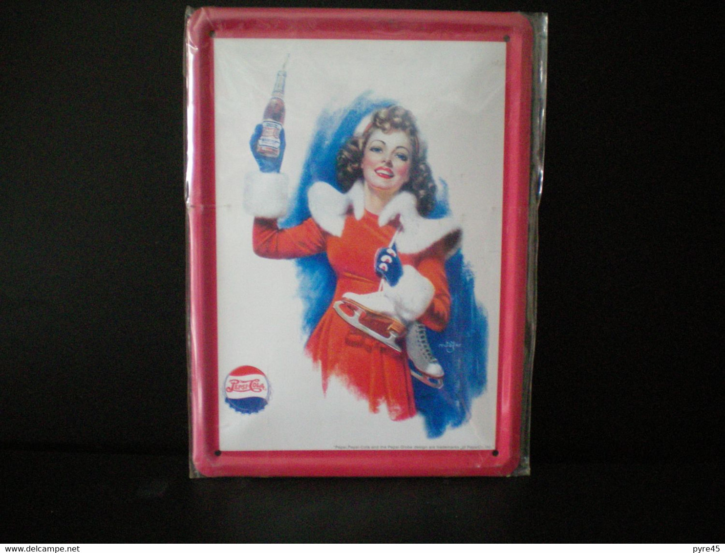Plaque Publicitaire En Tôle ( 21 X 15,5 Cm ) " Pepsi-Cola " - Placas En Aluminio (desde 1961)
