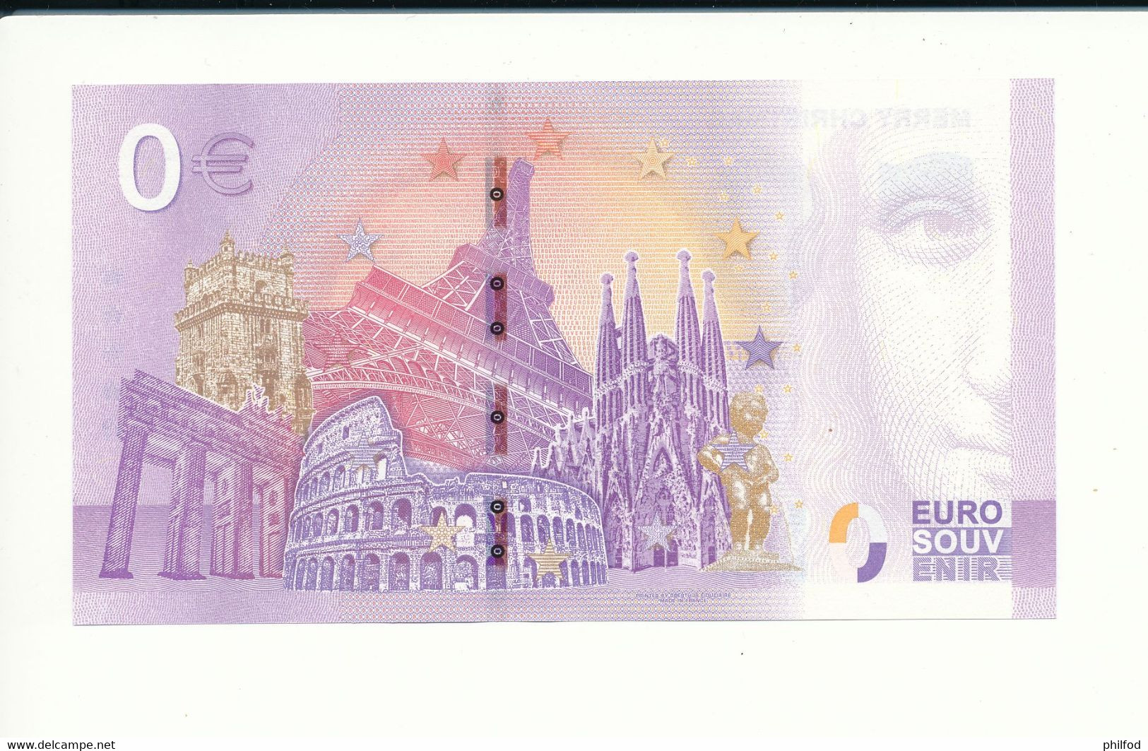 Billet Touristique 0 Euro - MERRY CHRISTMAS - SECW- 2020-1 - N° 878 - Autres & Non Classés