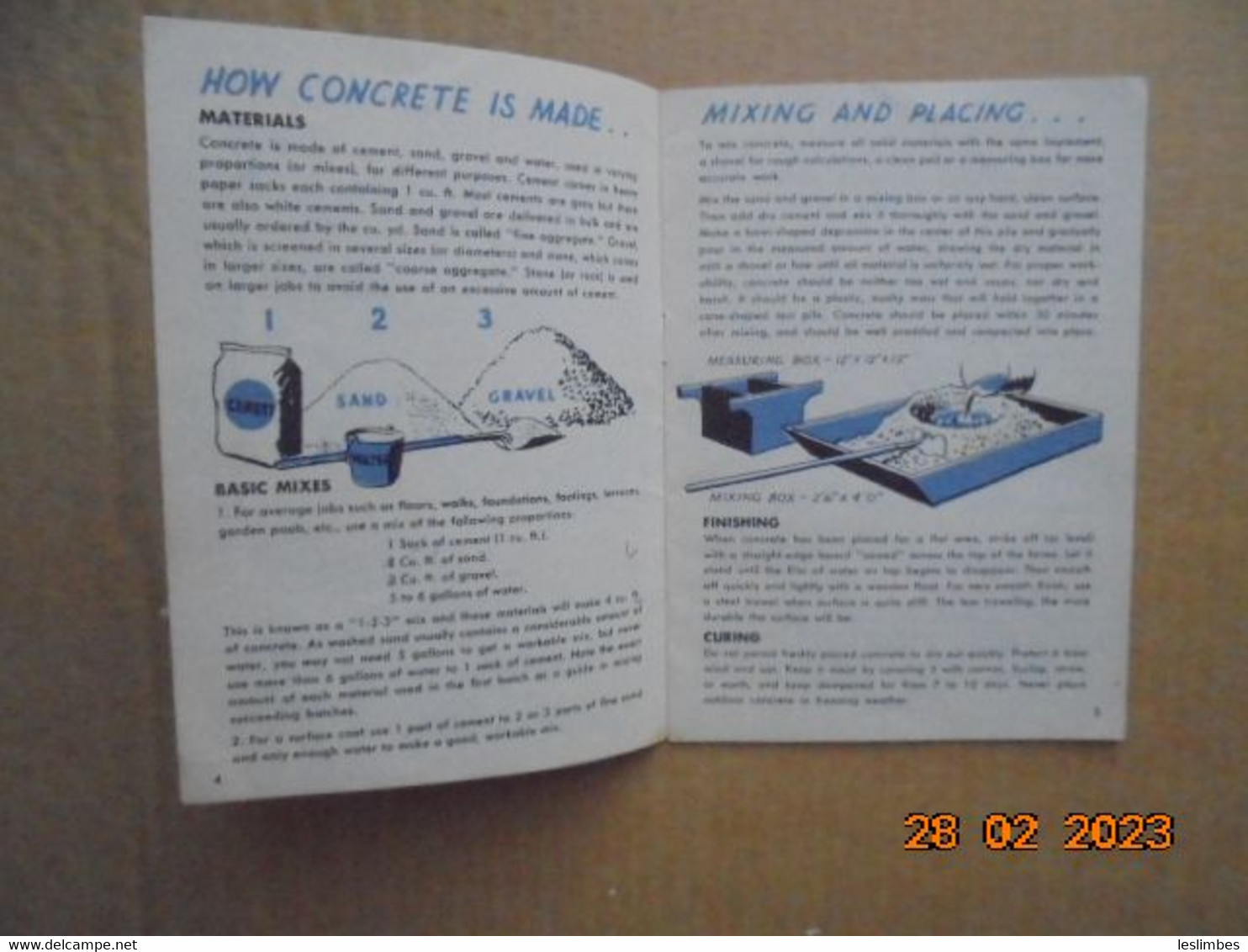 Concrete Ideas: How To Use Concrete Around The House By H. Wood. Mercer Publishing Co. 1953 - Bricolage