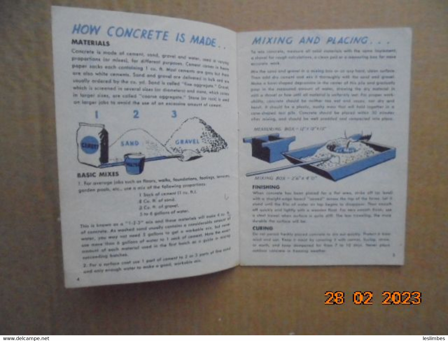 Concrete Ideas: How To Use Concrete Around The House By H. Wood. Mercer Publishing Co. 1953 - Knutselen/Doe-het-zelf