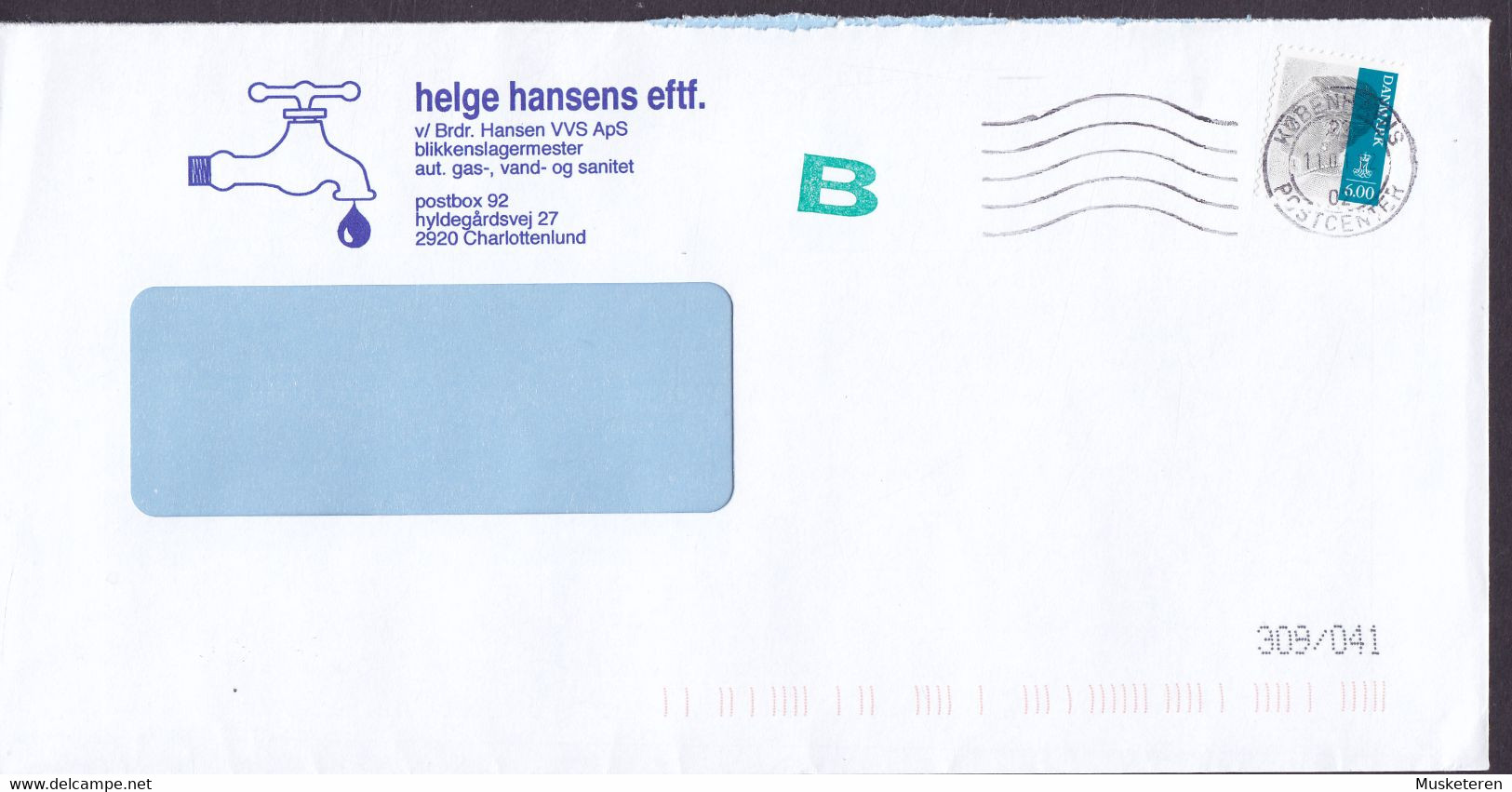 Denmark B-Economique HELGE HANSENS Eftf. Hyldegårdsvej CHARLOTTENLUND, KØBENHAVNS POSTCENTER 2012 Cover Brief Lettre - Cartas & Documentos