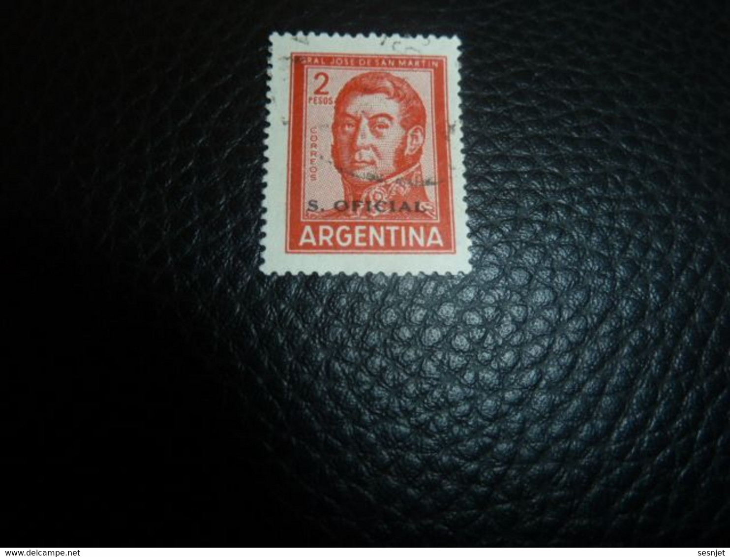 Argentina - Général José De San Martin - 2 Pesos - Servicio Official - Yt 387 A - Rose-rouge - Oblitéré - Année 1955 - - Servizio