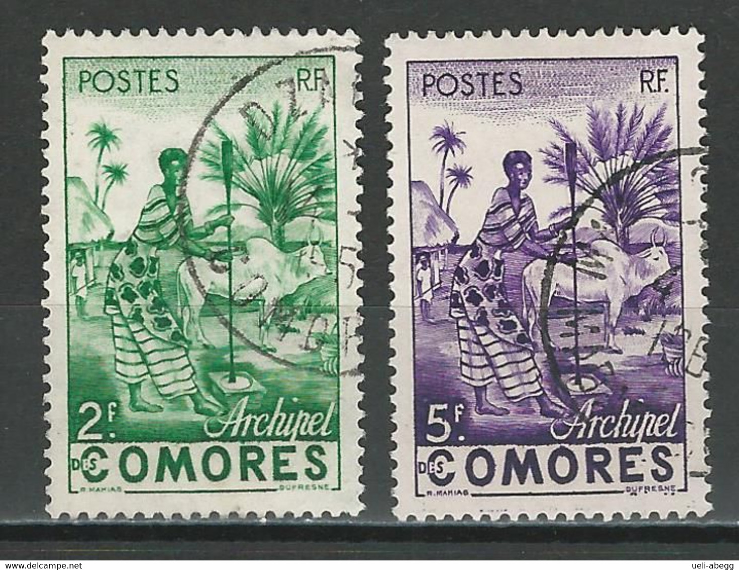 Comores Yv. 4, 5, Mi 23, 24 Obl. - Gebruikt