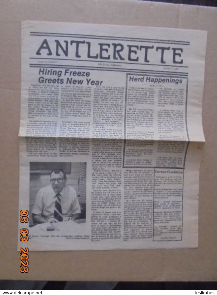 Antlerette (Elk Grove, California) Volume 54, Number 5 - January 17, 1980 - Sonstige & Ohne Zuordnung