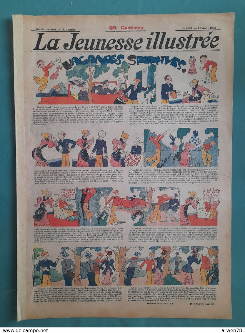 LA JEUNESSE ILLUSTREE 1933 N°1558 VACANCES SPORTIVES - L'Echo Des Savanes