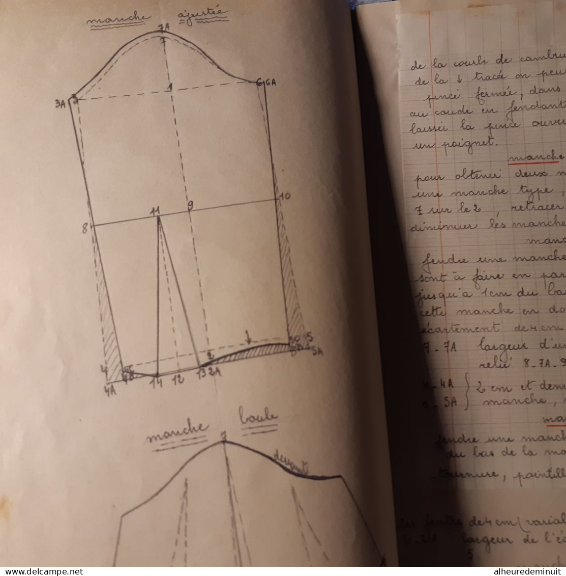 CAHIER ANCIEN NEMAUSA COUPE ET COUTURE"Nîmes"Patron jupe fillette"jupe cloche"évasée"manche boule"raglan"corsage"mode
