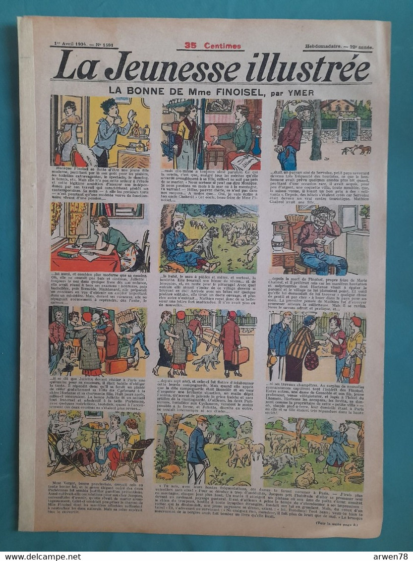 LA JEUNESSE ILLUSTREE 1933 N°1591 LA BONNE DE Mme FINOISEL - L'Echo Des Savanes