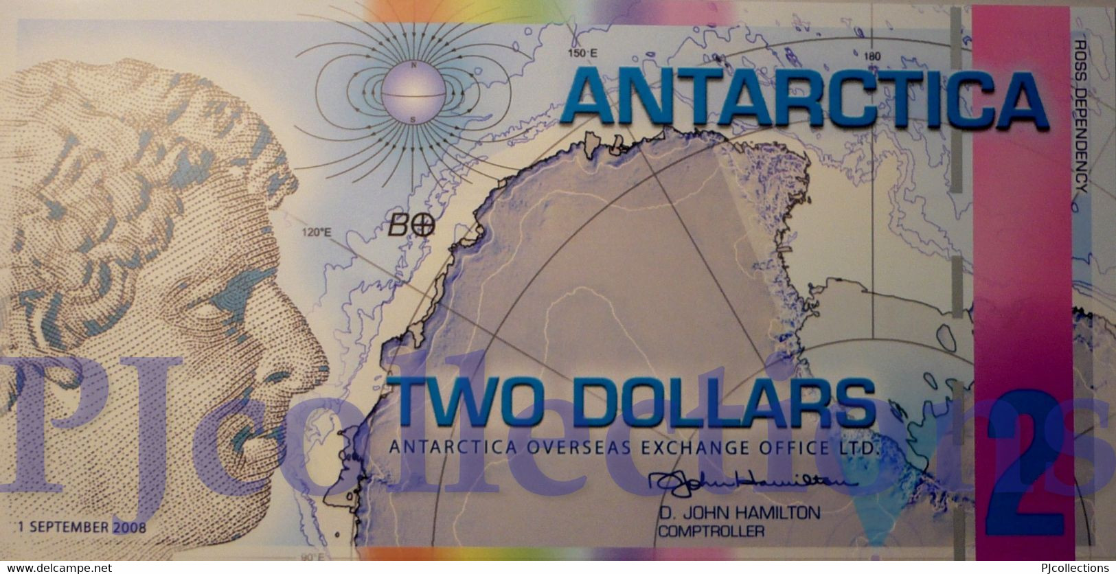 ANTARCTICA 2 DOLLARS 2008 PICK NL POLYMER UNC - Otros – América