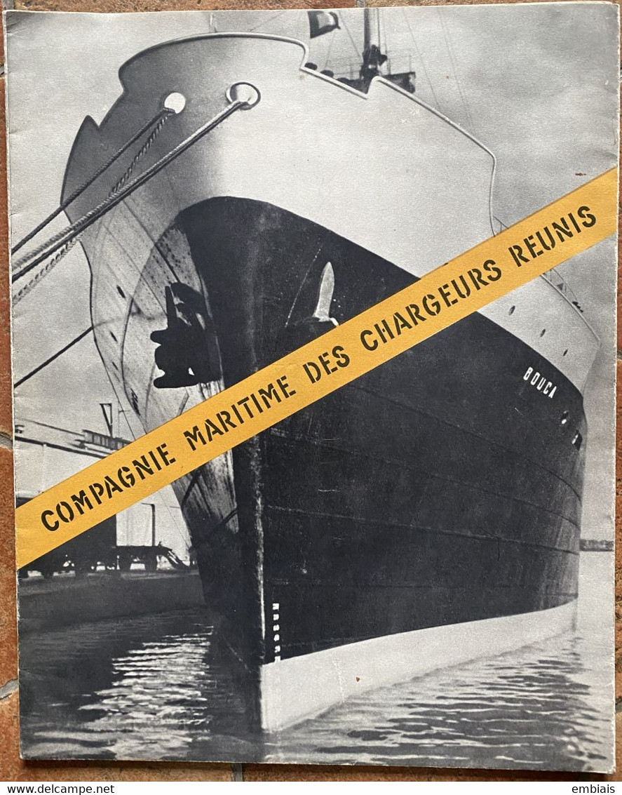 Navires à Vapeur - COMPAGNIE MARITIME DES CHARGEURS REUNIS - Affiche Planisphère De La Cie Par R.JANNOT 1953 - Zeekaarten