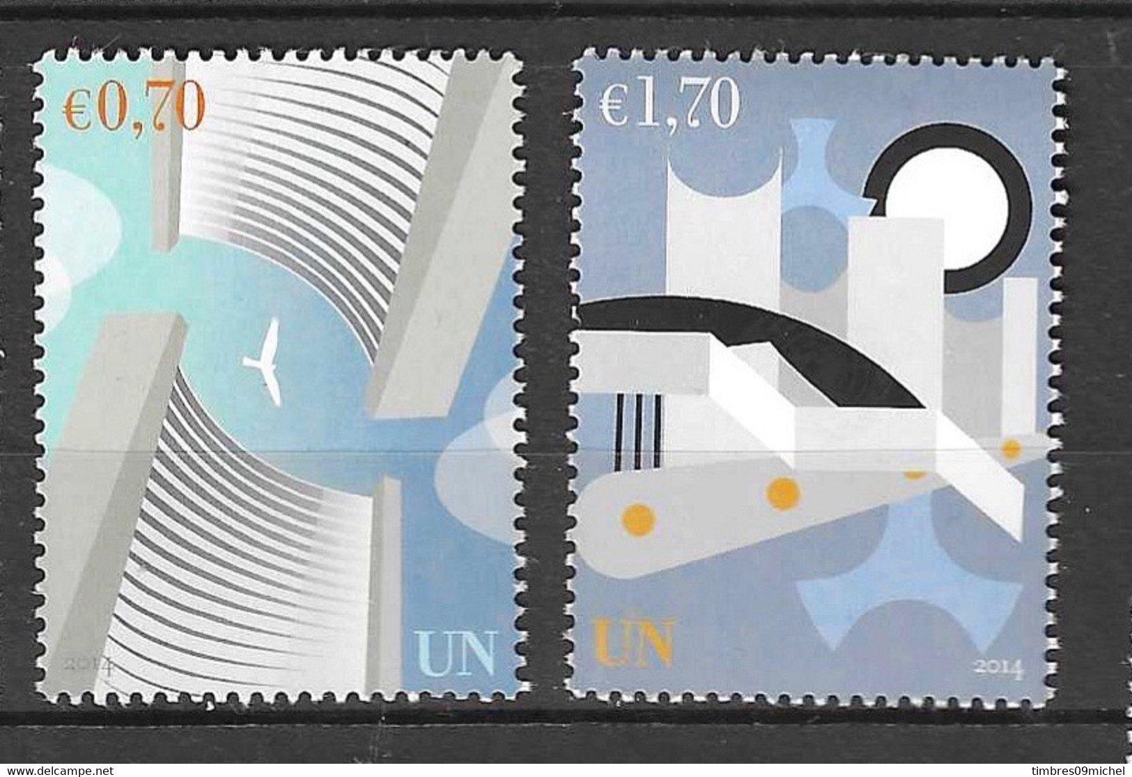 Nations Unies  Centre International De Vienne N° 837-838** Neuf Sans Charnière - Unused Stamps