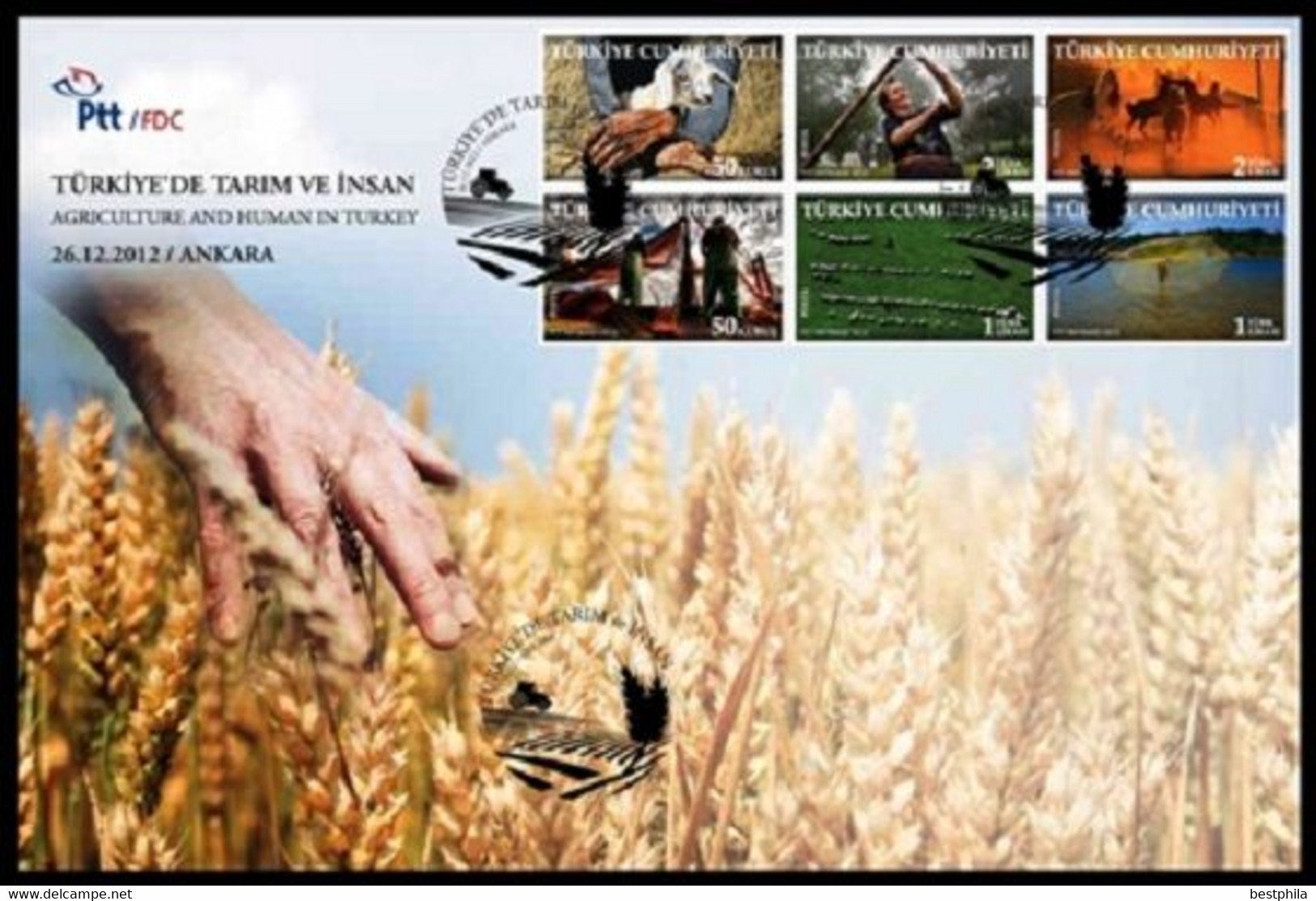 Turkey, Türkei - 2012 - Agriculture And Human In Turkey /// First Day Cover & FDC - Covers & Documents