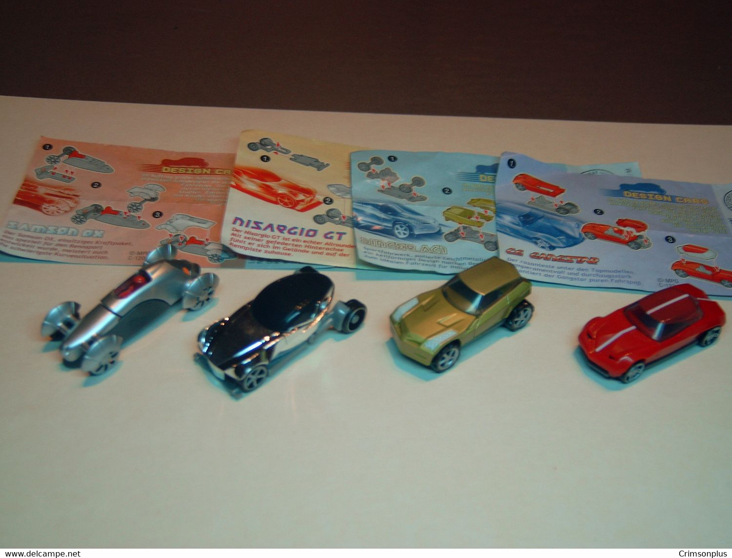 2004 Ferrero - Kinder Surprise - C120, C121, C122 & C123 - Design Cars - Complete Set + 4 BPZ's - Monoblocchi