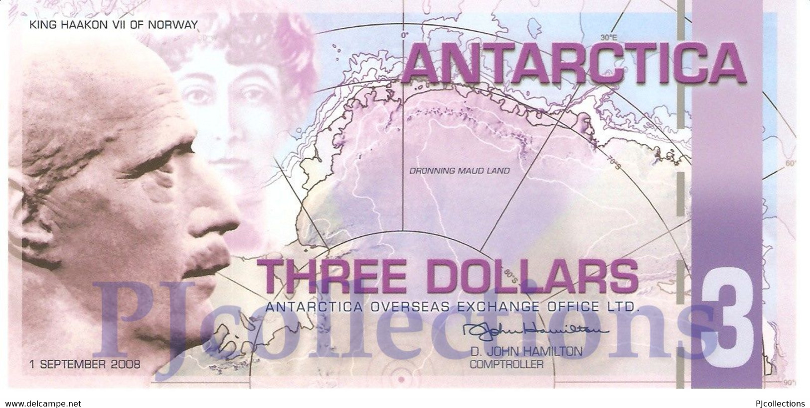 ANTARCTICA 3 DOLLARS 2008 PICK NL POLYMER UNC - Other - America