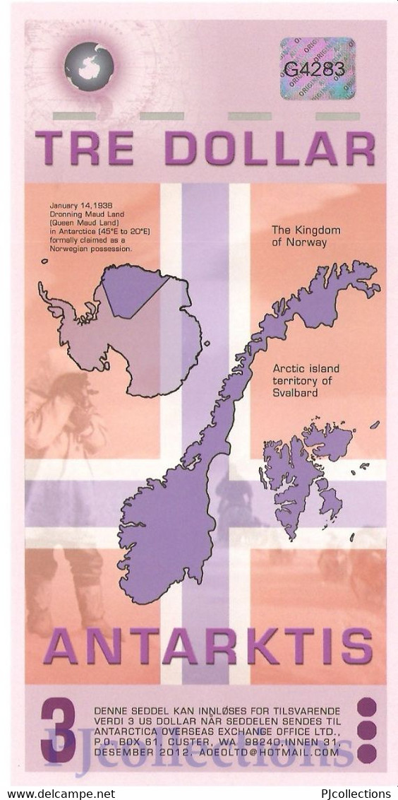 ANTARCTICA 3 DOLLARS 2008 PICK NL POLYMER UNC - Other - America