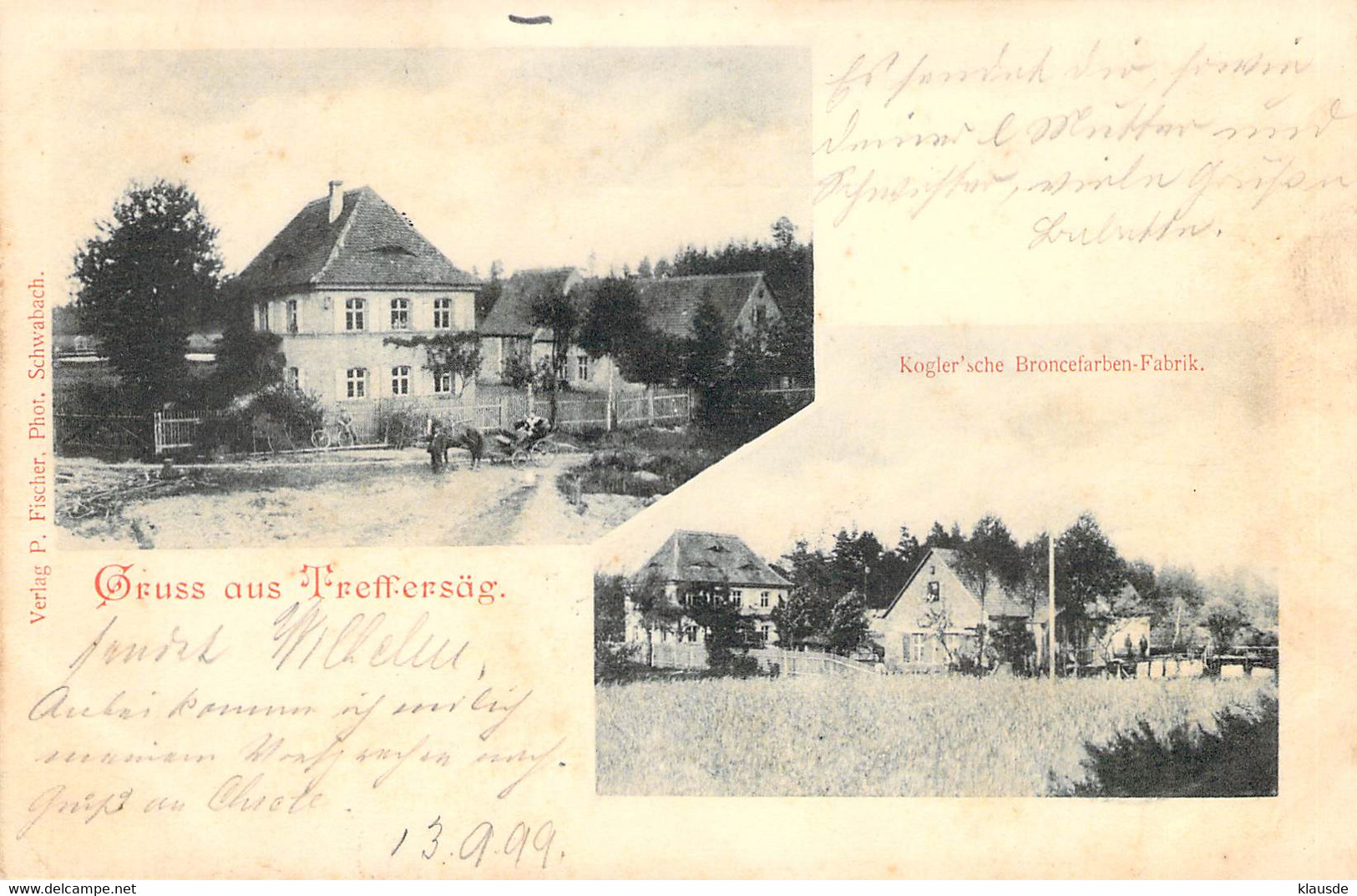 Treffersäg (Roth) - Mehrbild  1899 - Schwabach