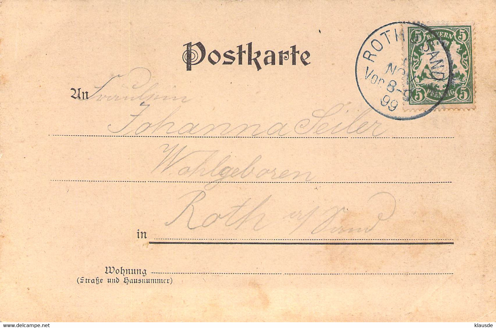 Gruß Aus Schwabach Anlasskarte 1899 - Schwabach