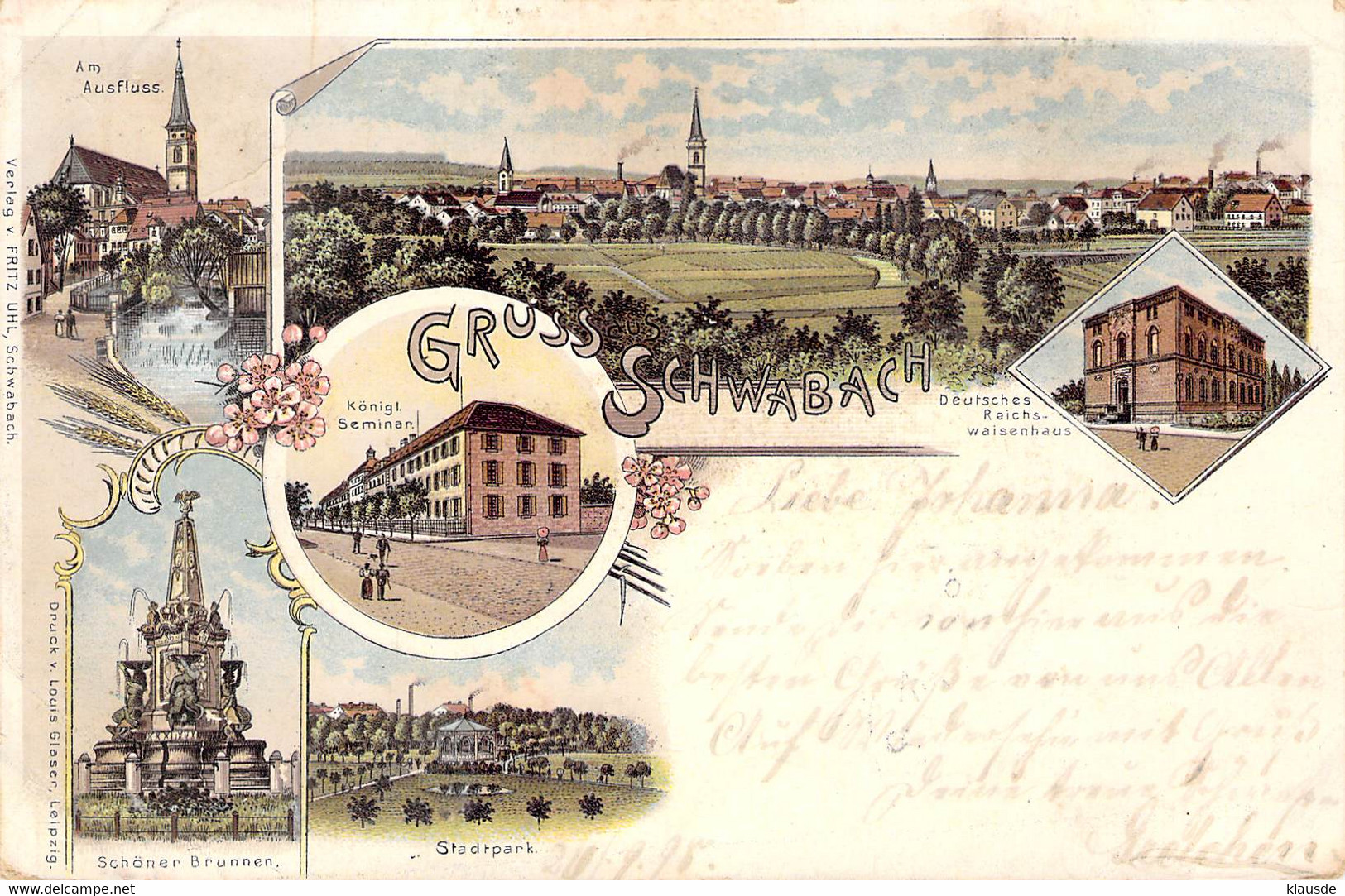 Gruß Aus Schwabach - Mehrbild AKS 1898 - Schwabach