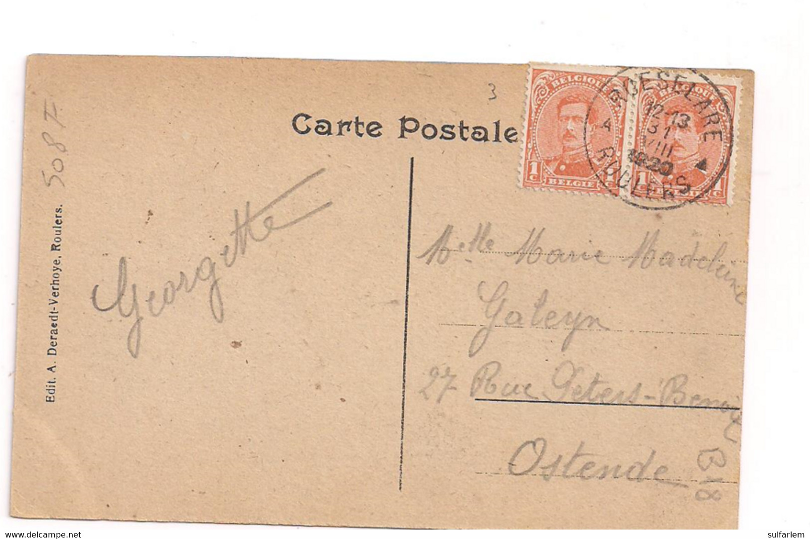 Belgique Carte Postale.  ROESELARE. Eglise St Amand 1920 - Roeselare