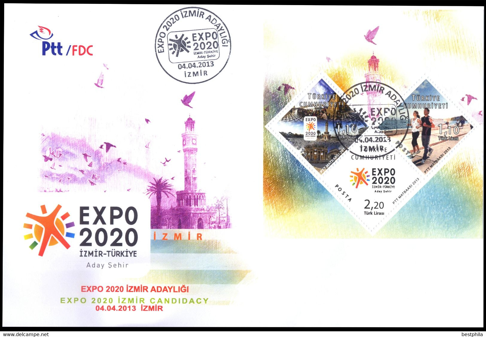 Turkey, Türkei - 2013 - Expo 2020 Izmir Candidacy /// First Day Cover & FDC - Brieven En Documenten