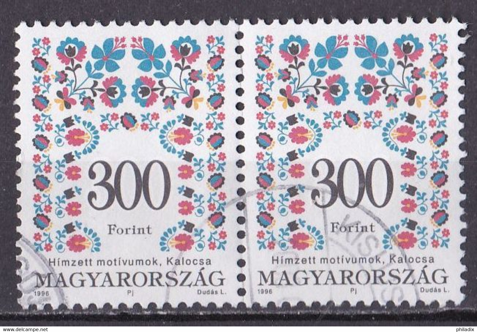 Ungarn Marke Von 1996 O/used (waagrechtes Paar) (A3-12) - Oblitérés