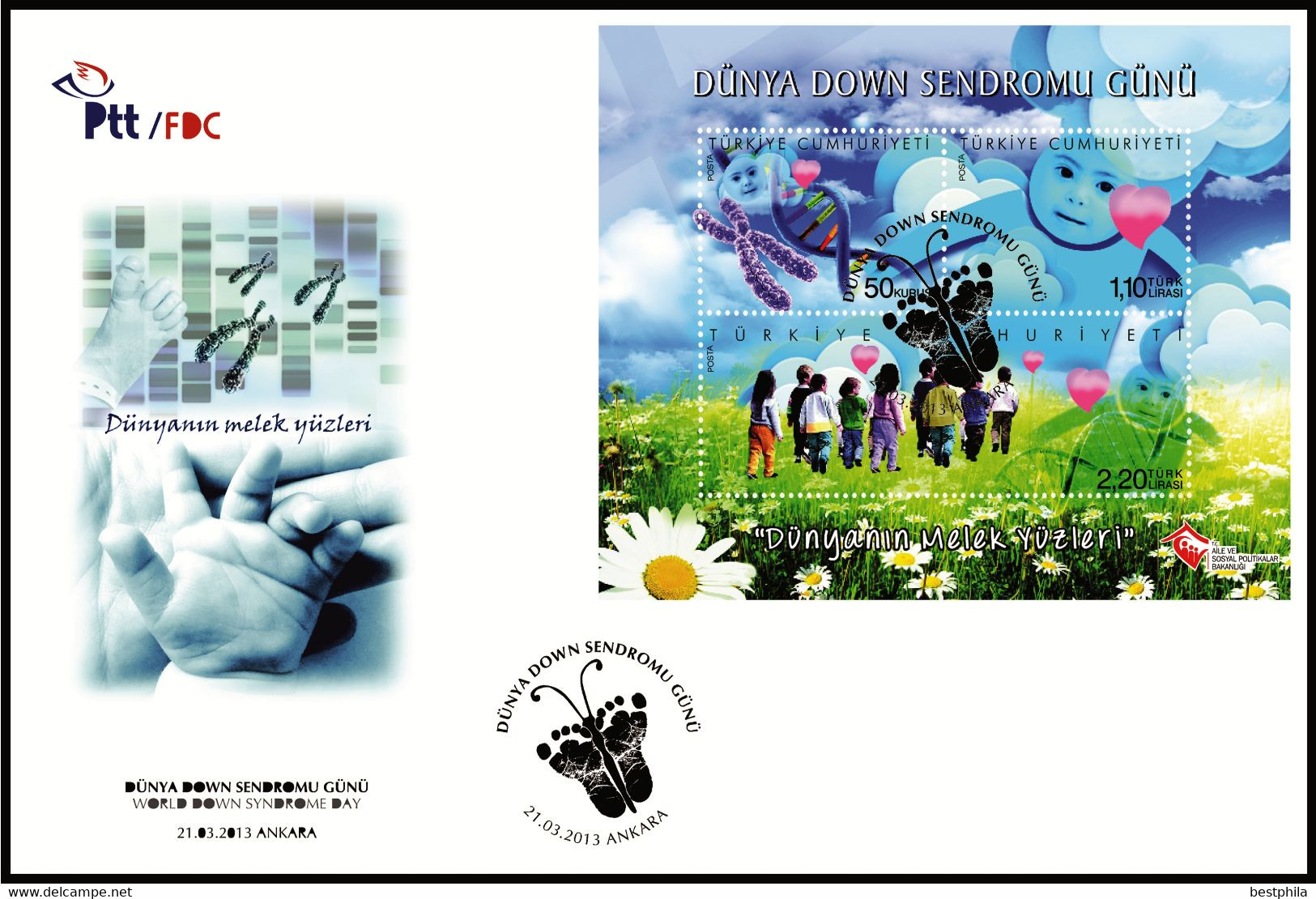 Turkey, Türkei - 2013 - World Down Syndrome Day /// First Day Cover & FDC - Lettres & Documents