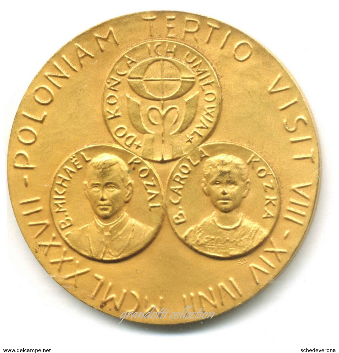 GIOVANNI PAOLO II° VIAGGIO POLONIA 1987 MEDAGLIA STRAORDINARIA - Professionnels/De Société