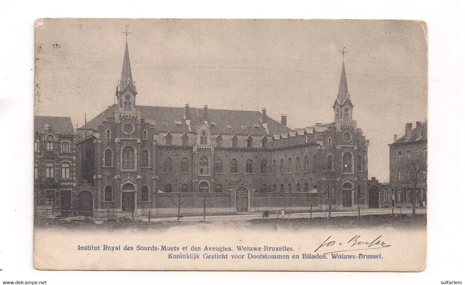 Belgique Carte Postale.  WOLUWE . Institut Royal Des Sourds-Muets Et Des Aveugles. - Santé, Hôpitaux