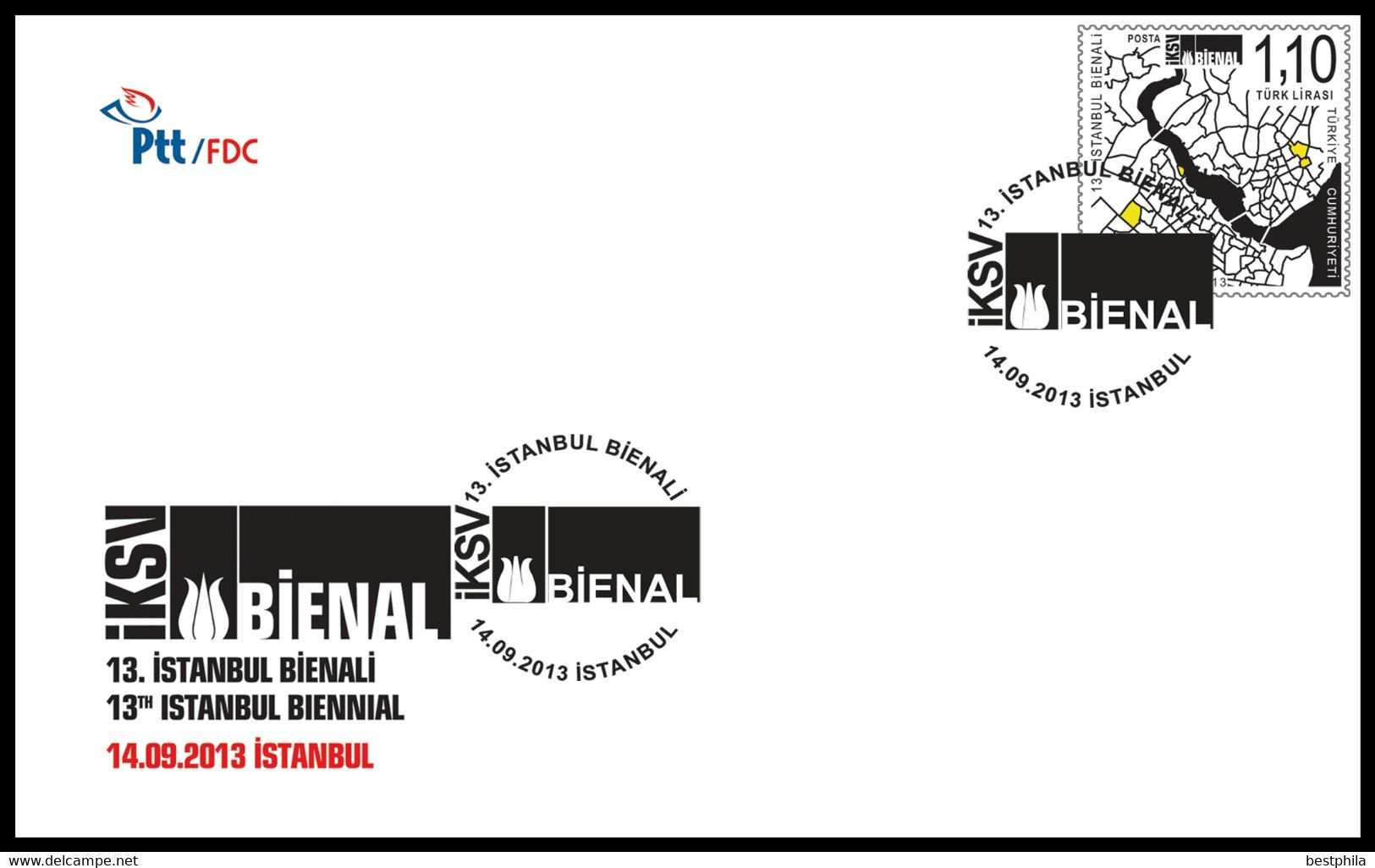 Turkey, Türkei - 2013 - 13th İstanbul Biennial /// First Day Cover & FDC - Briefe U. Dokumente