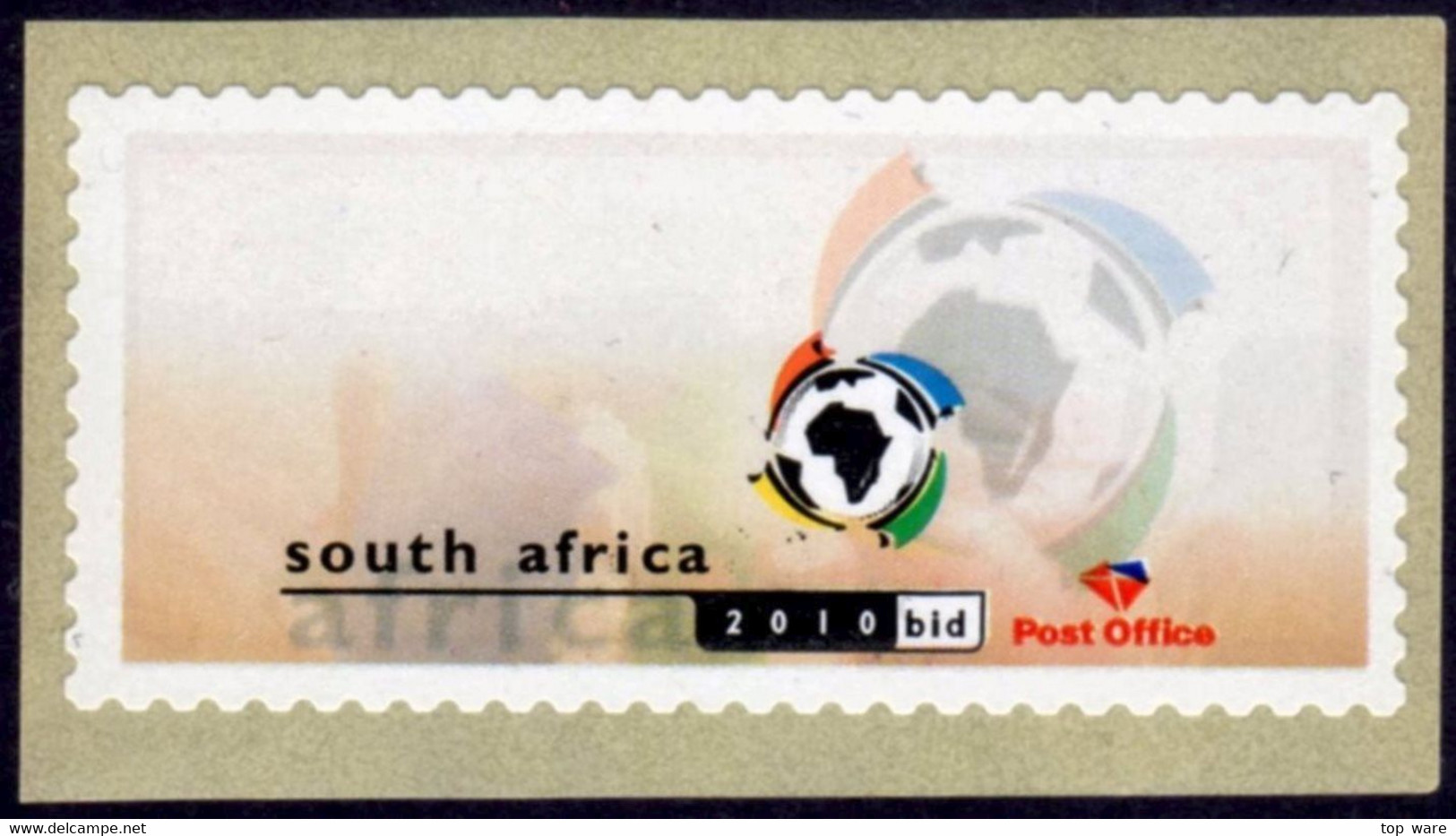 2004 Südafrika South Africa RSA Football Soccer FIFA World Cup 2010 ATM Blank Label ** Frama Automatenmarken Automatici - Vignettes D'affranchissement (Frama)