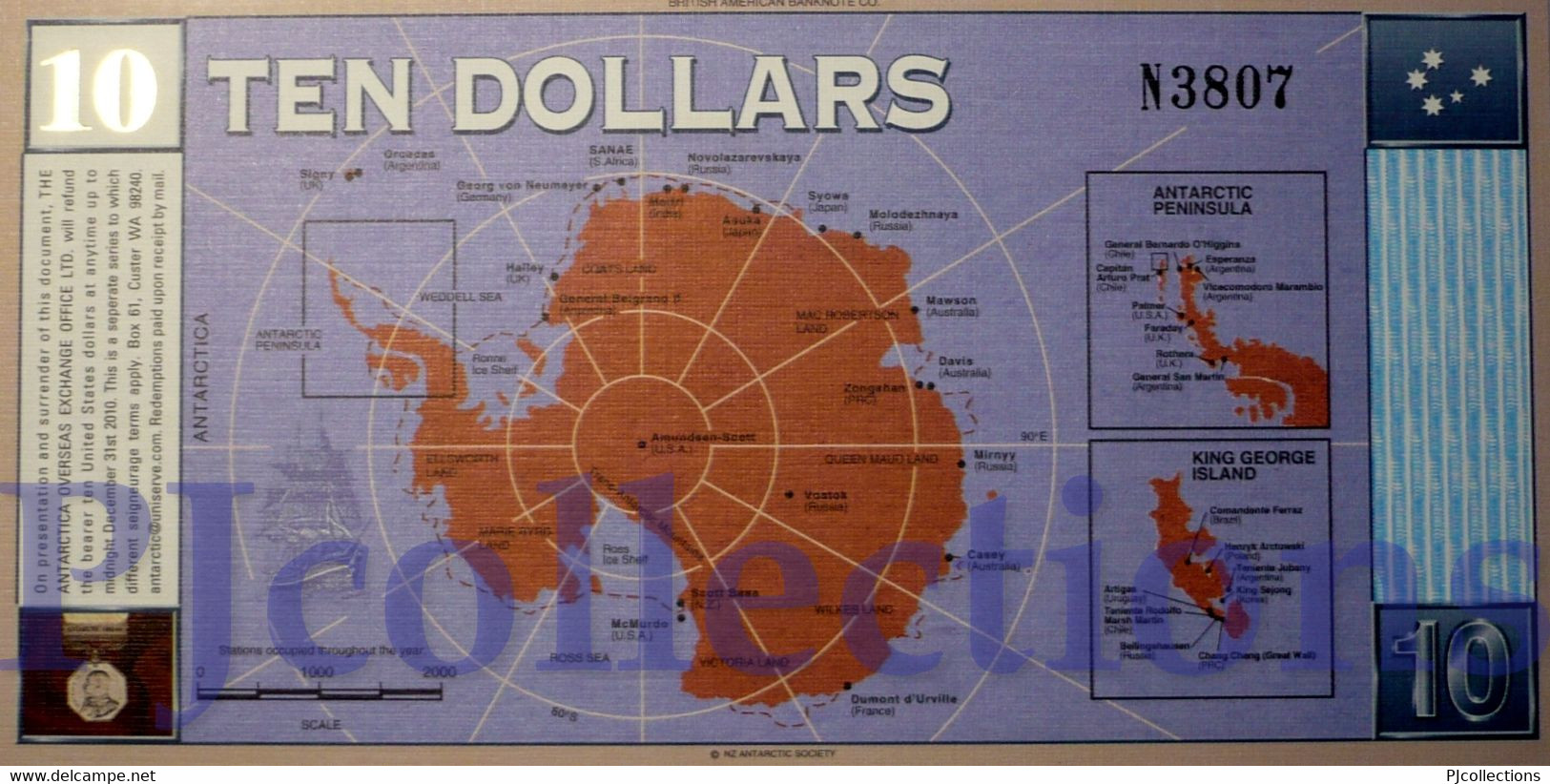 ANTARCTICA 10 DOLLARS 2001 PICK NL UNC - Altri – America