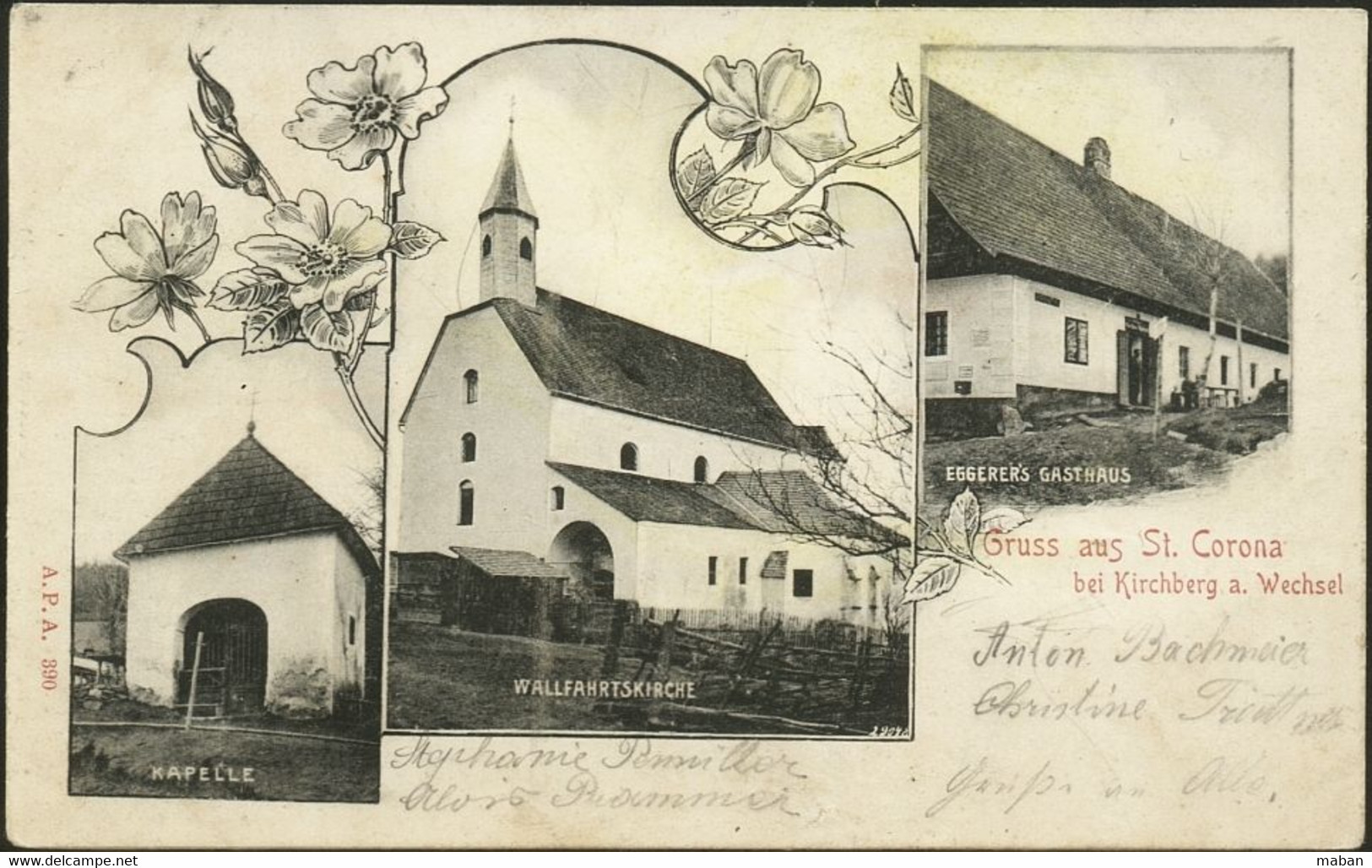 Gruss Aus St. Corona Bei Kirchberg A. Wechsel - A. P. A. 1901 - Wechsel