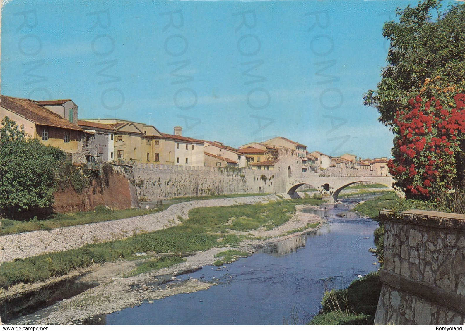 CARTOLINA  PRATO,TOSCANA-PONTE DEL MERCATALE SUL BISENZIO-MEMORIA,CULTURA,RELIGIONE,BELLA ITALIA,VIAGGIATA 1975 - Prato