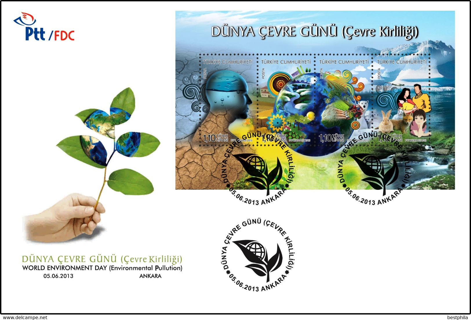 Turkey, Türkei - 2013 - World Environment Day (Pullution) /// First Day Cover & FDC - Briefe U. Dokumente